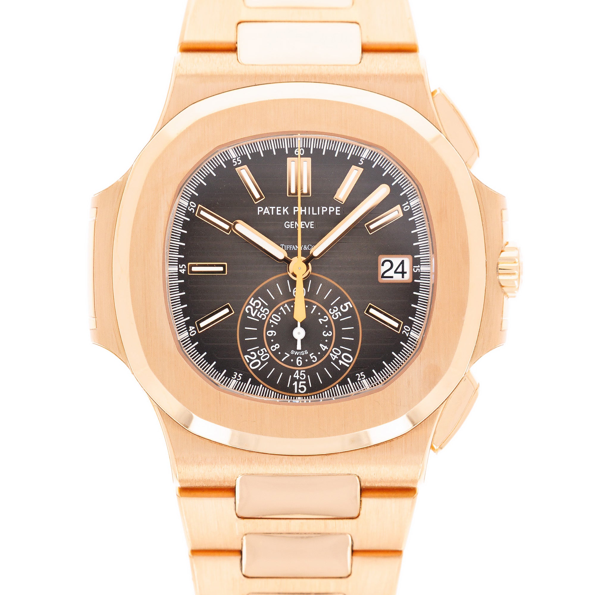 Patek Philippe - Patek Philippe Rose Gold Nautilus Chronograph Watch Ref. 5980, Tiffany & Co. 2018 Complete - The Keystone Watches