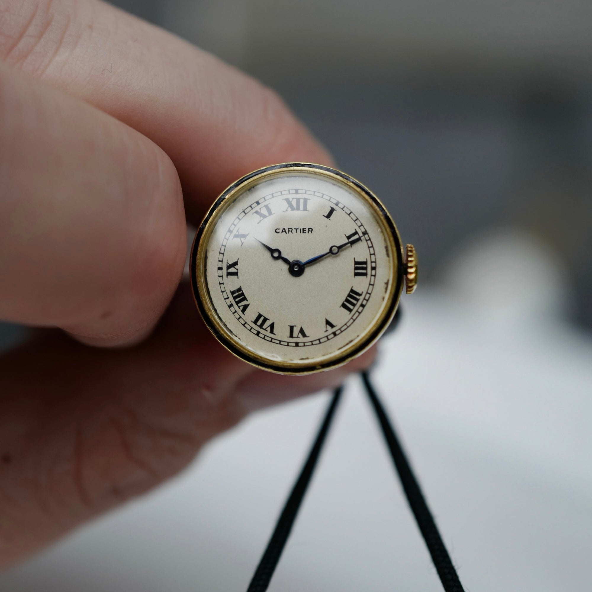 Cartier Art Deco Coral, Onyx &amp; Diamond Pendant Watch, 1920s (RESERVED)