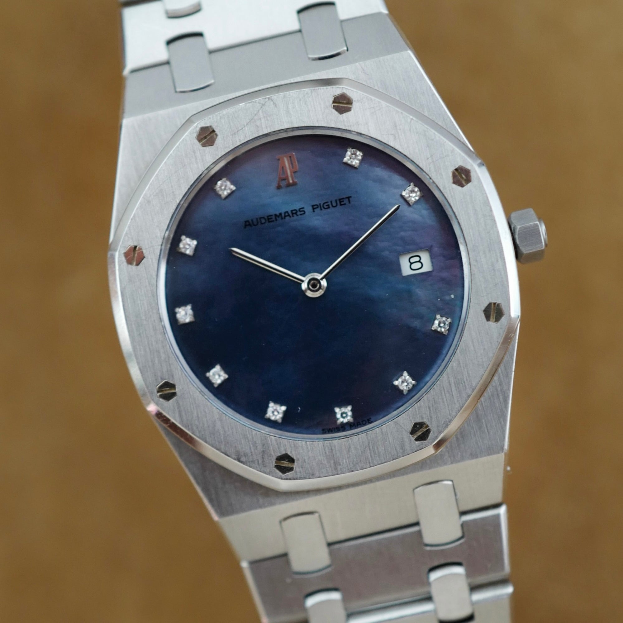 Audemars Piguet Platinum Royal Oak Watch Ref. 56175 with Mother of Pearl Dial (New Arrival)