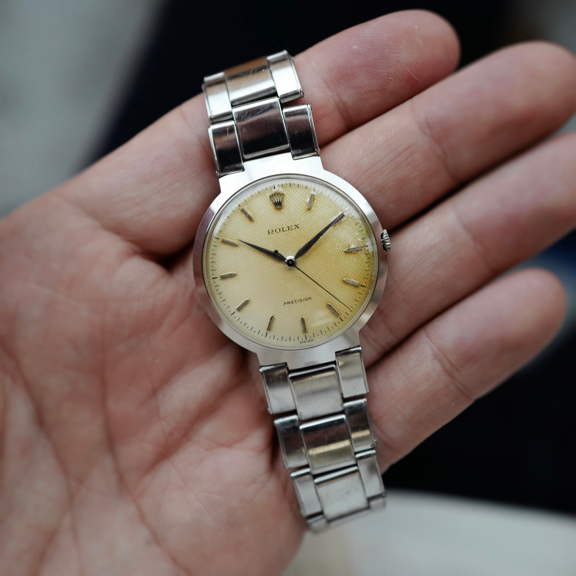 Rolex Steel Precision UFO Ref. 9083 with Honeycomb Dial (New Arrival)