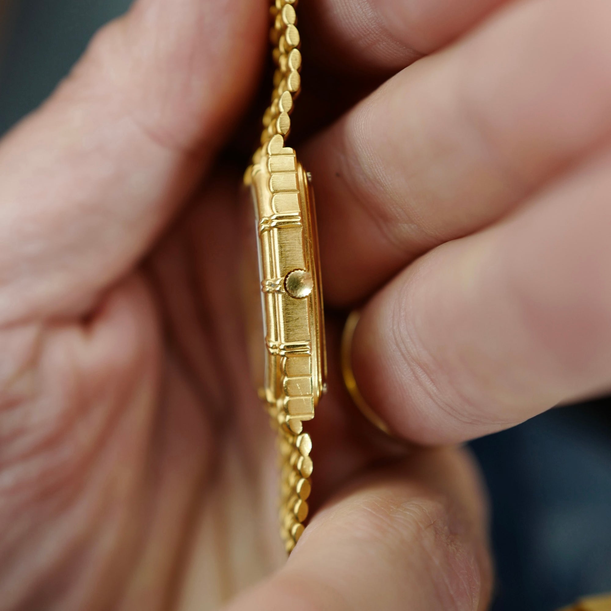 Audemars Piguet Yellow Gold Bamboo Pave Automatic (New Arrival)