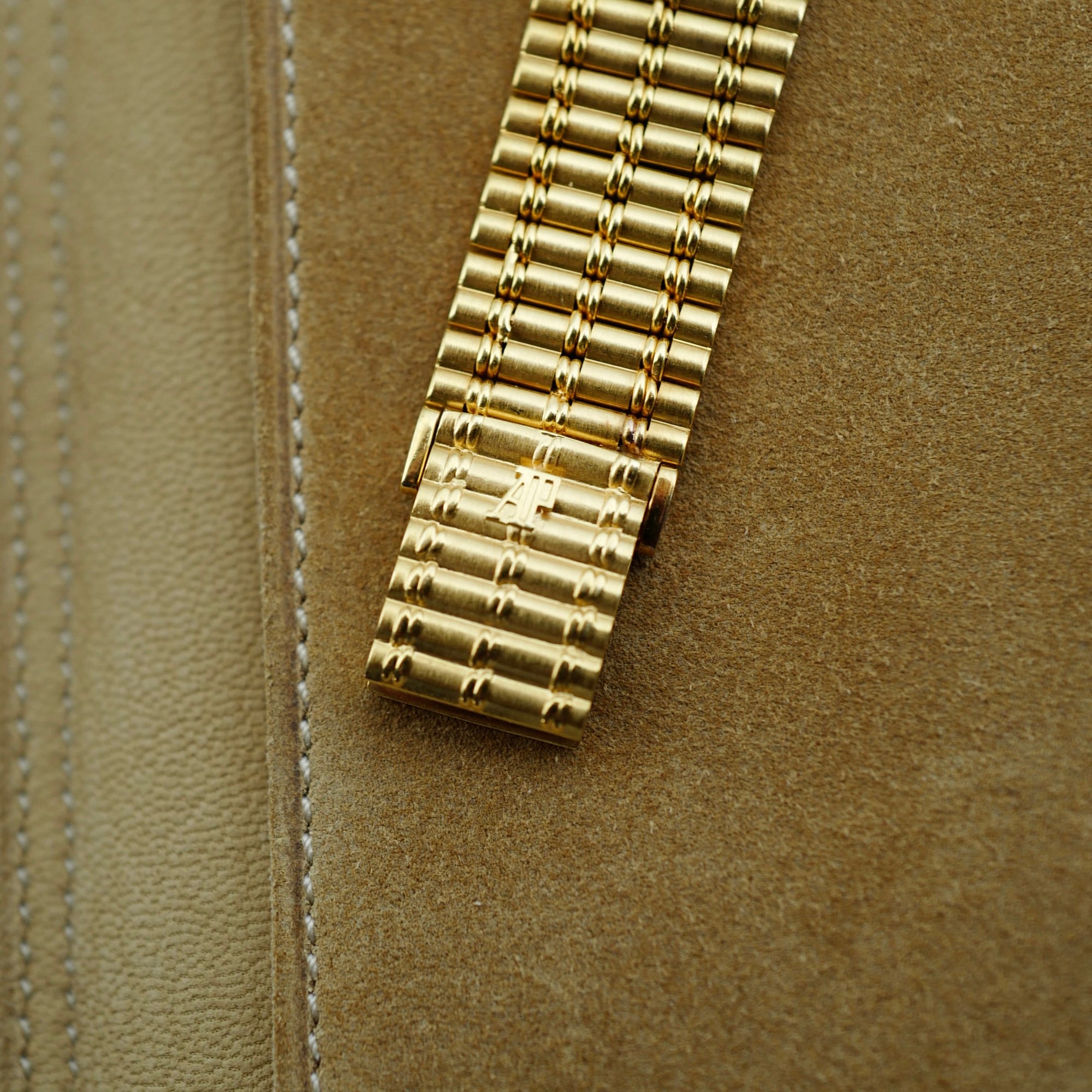 Audemars Piguet Yellow Gold Bamboo Pave Automatic (New Arrival)