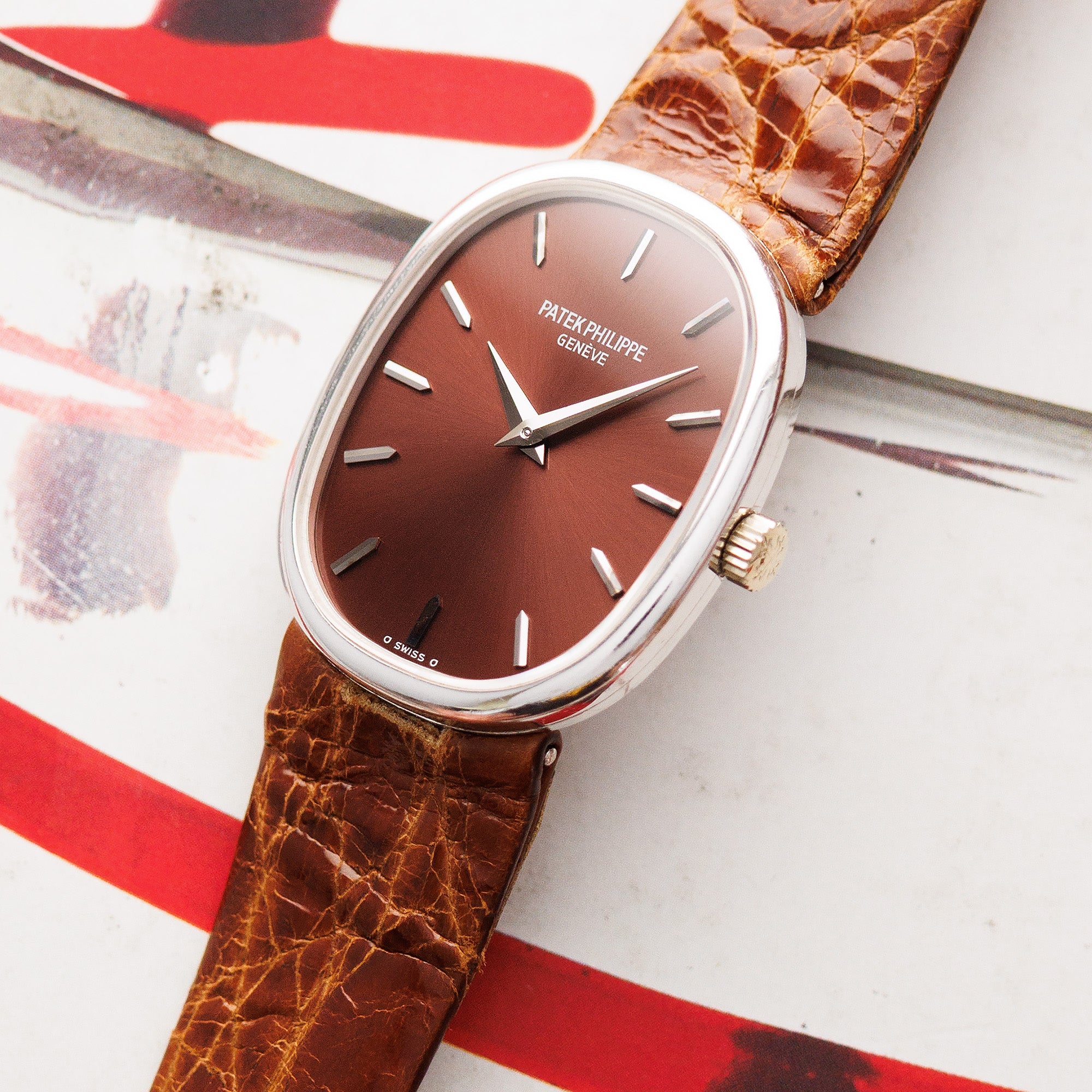 Patek Philippe White Gold Ellipse Ref. 4226 with Brown Sunburst Dial