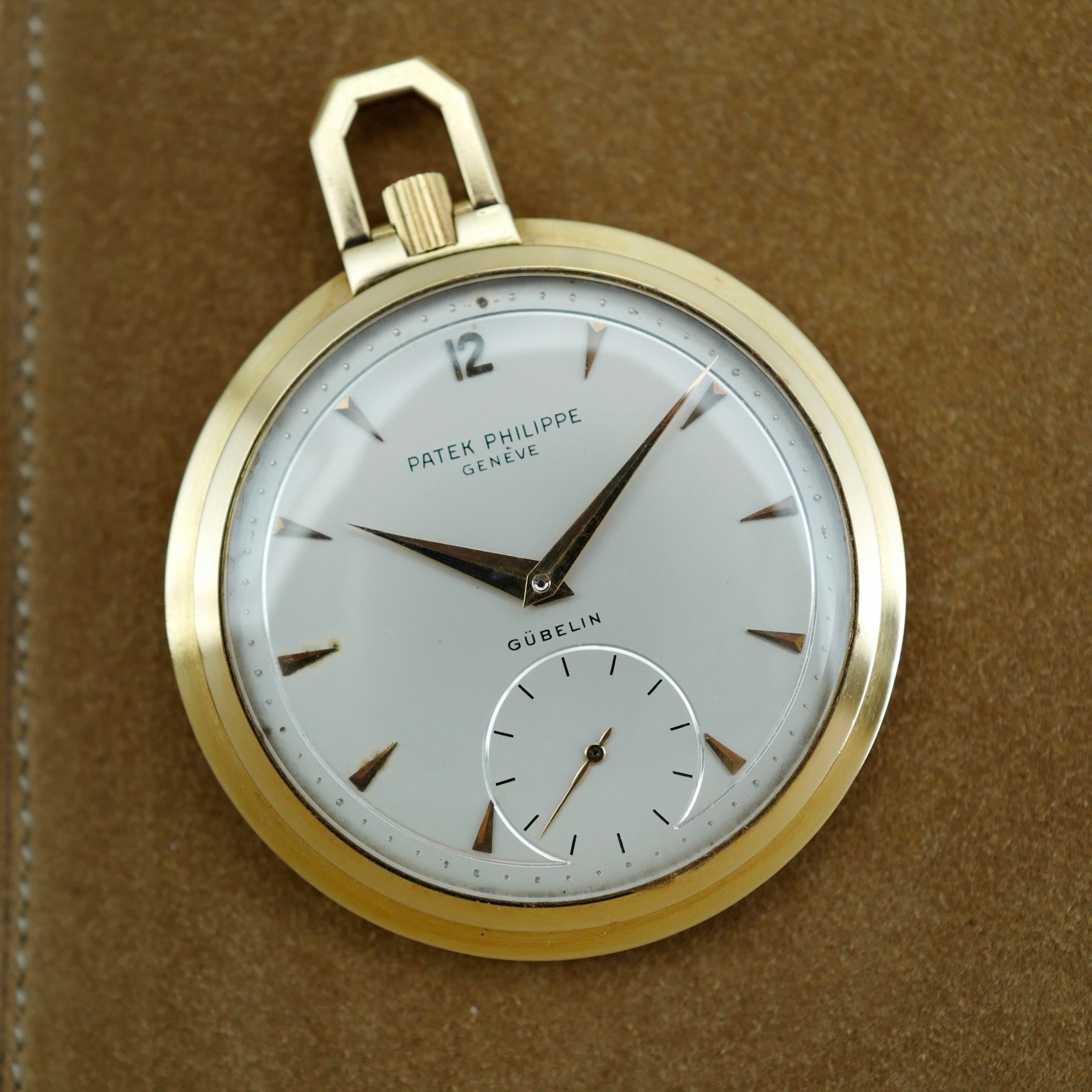 Patek Philippe Yellow Gold Pocket Watch Ref 770 Retailed by Gubelin (New Arrival)