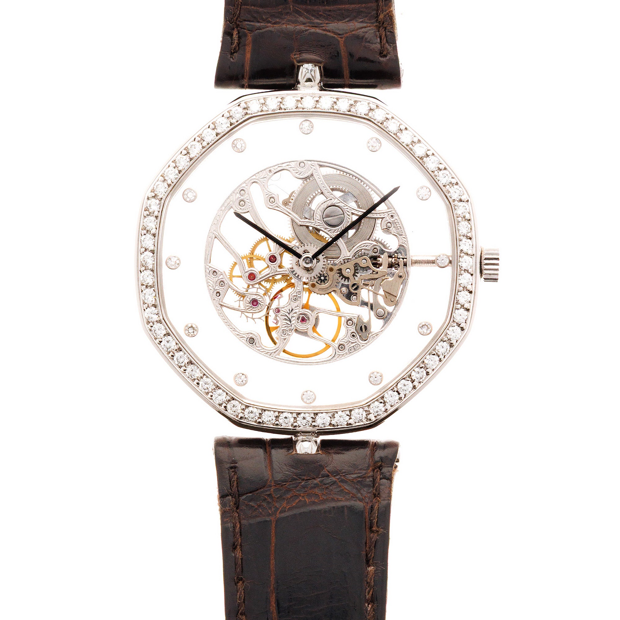 Gerald Genta White Gold Skeleton Octagonal Watch Ref. G2099