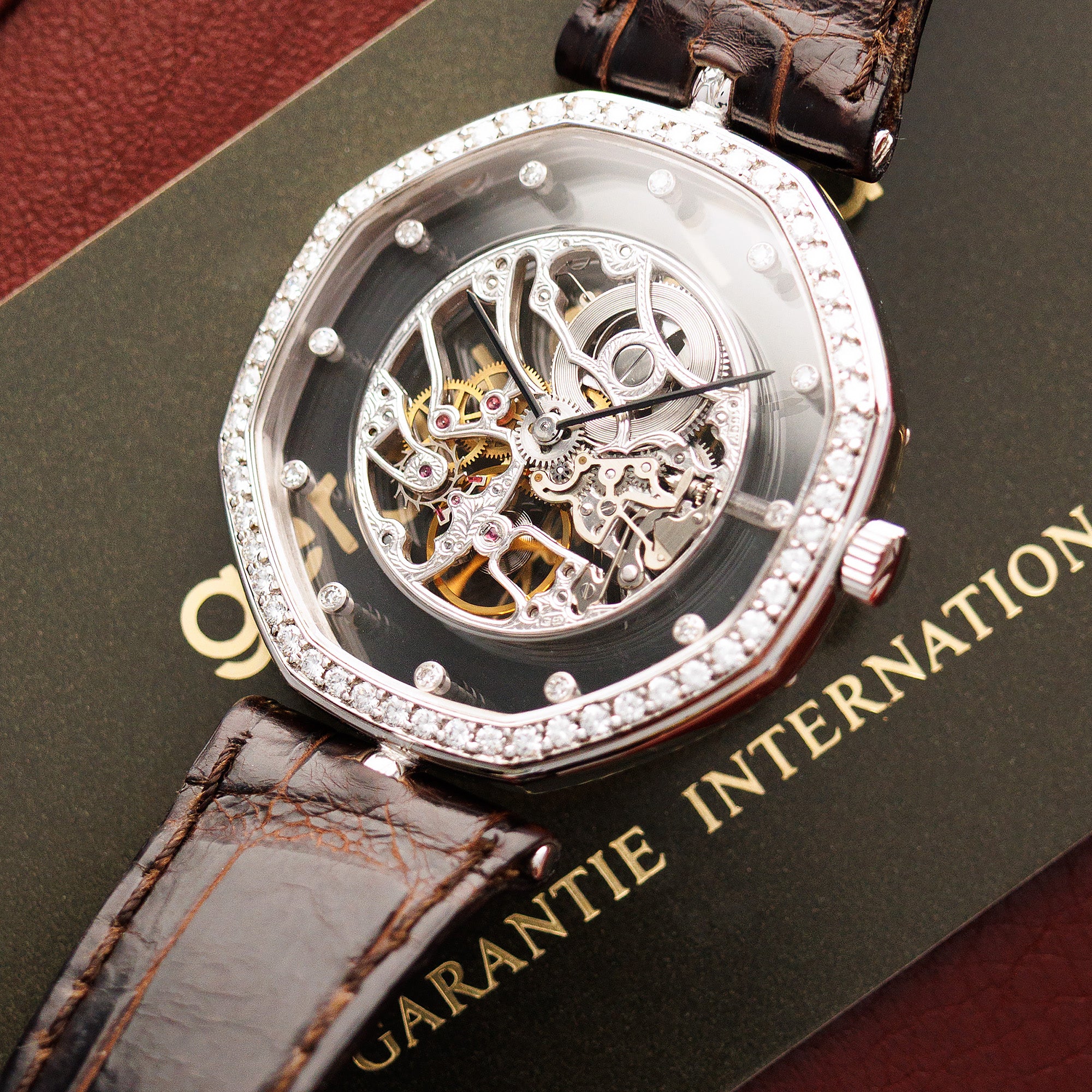 Gerald Genta White Gold Skeleton Octagonal Watch Ref. G2099