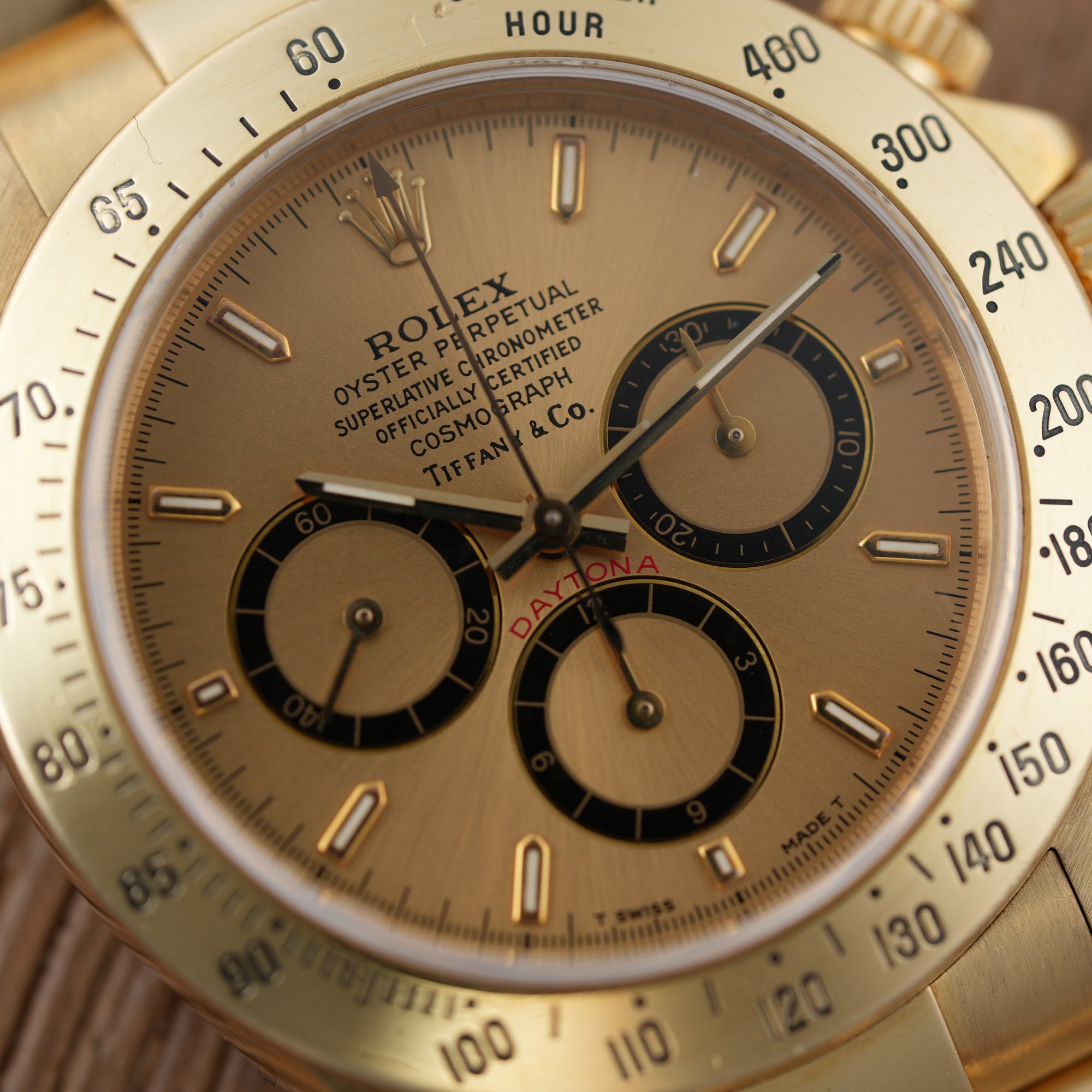 Rolex Yellow Gold Zenith Daytona Ref. 16528 Retailed by Tiffany & Co. (New Arrival)