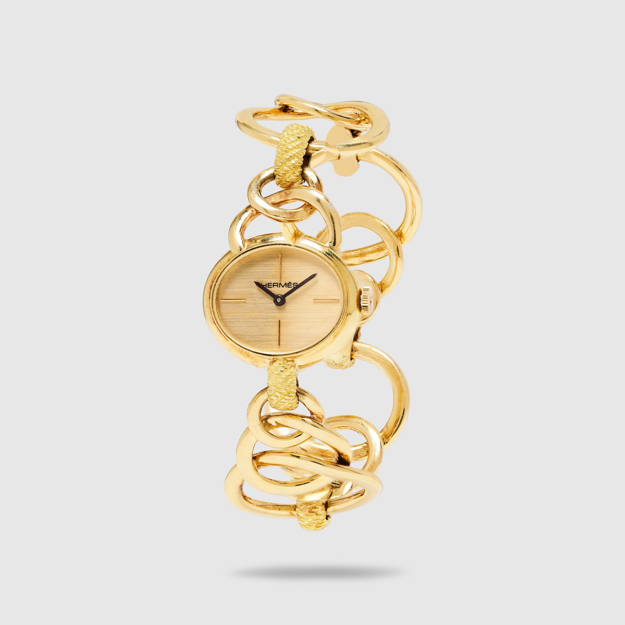 Hermes Yellow Gold Bracelet Watch