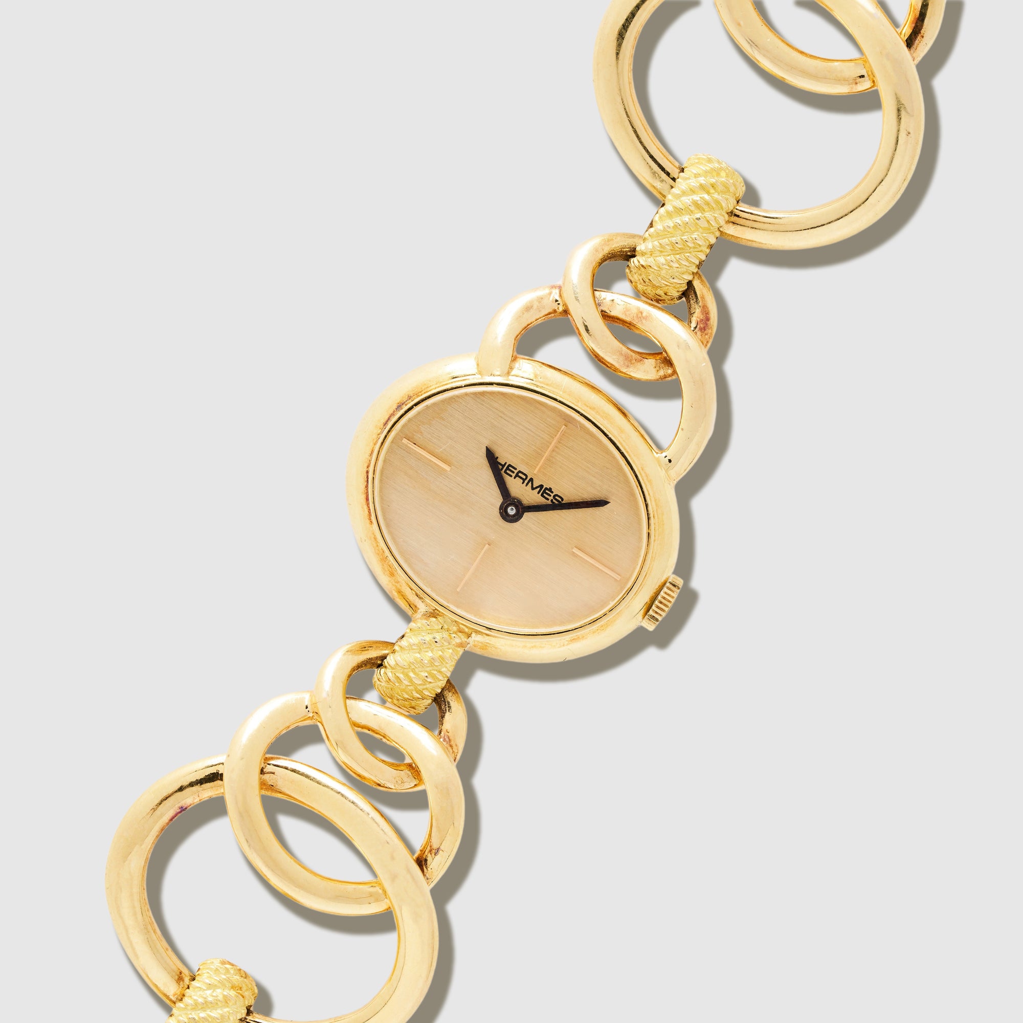 Hermes Yellow Gold Bracelet Watch