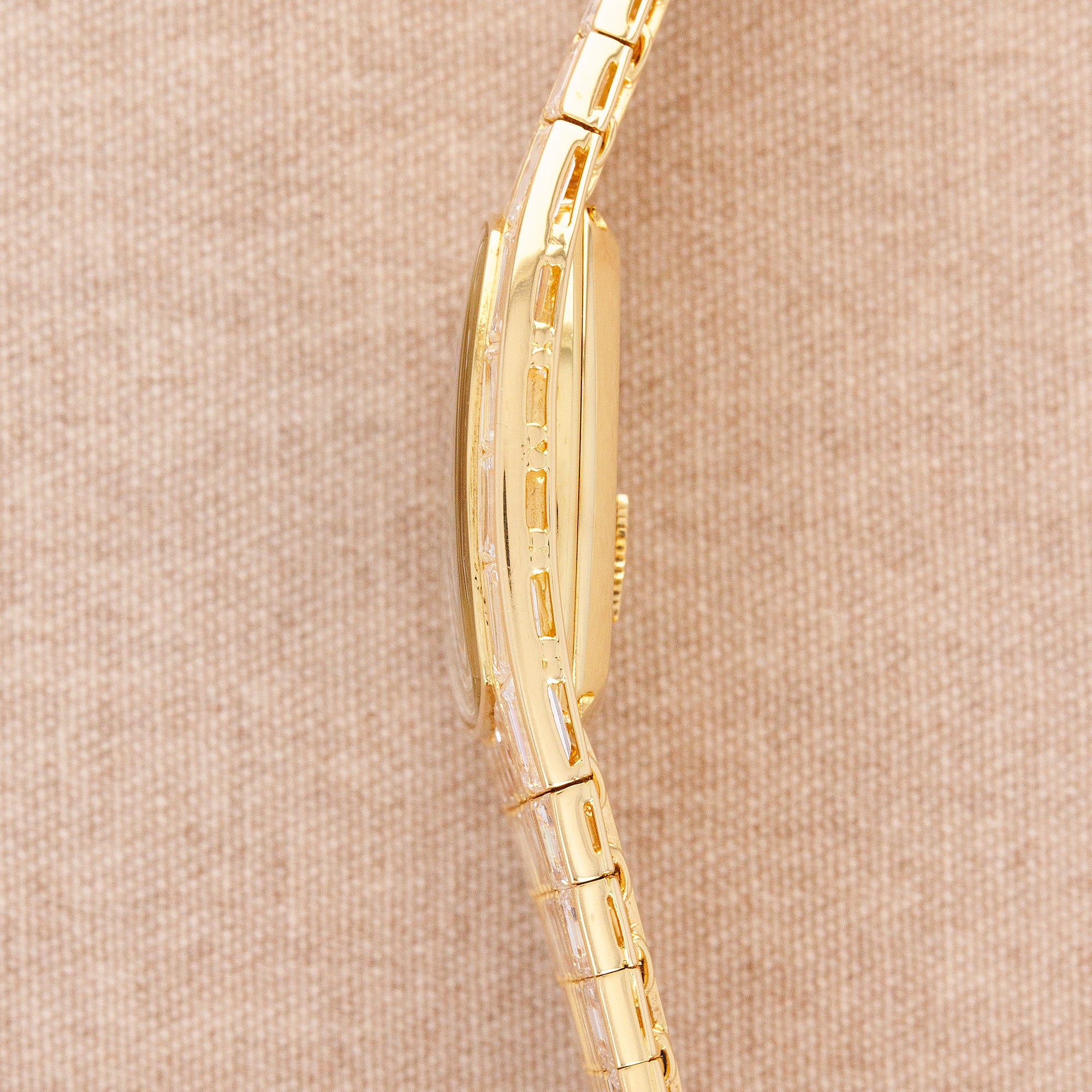 Piaget Yellow Gold Baguette Diamond Onyx Galaxy Watch Ref. 74912