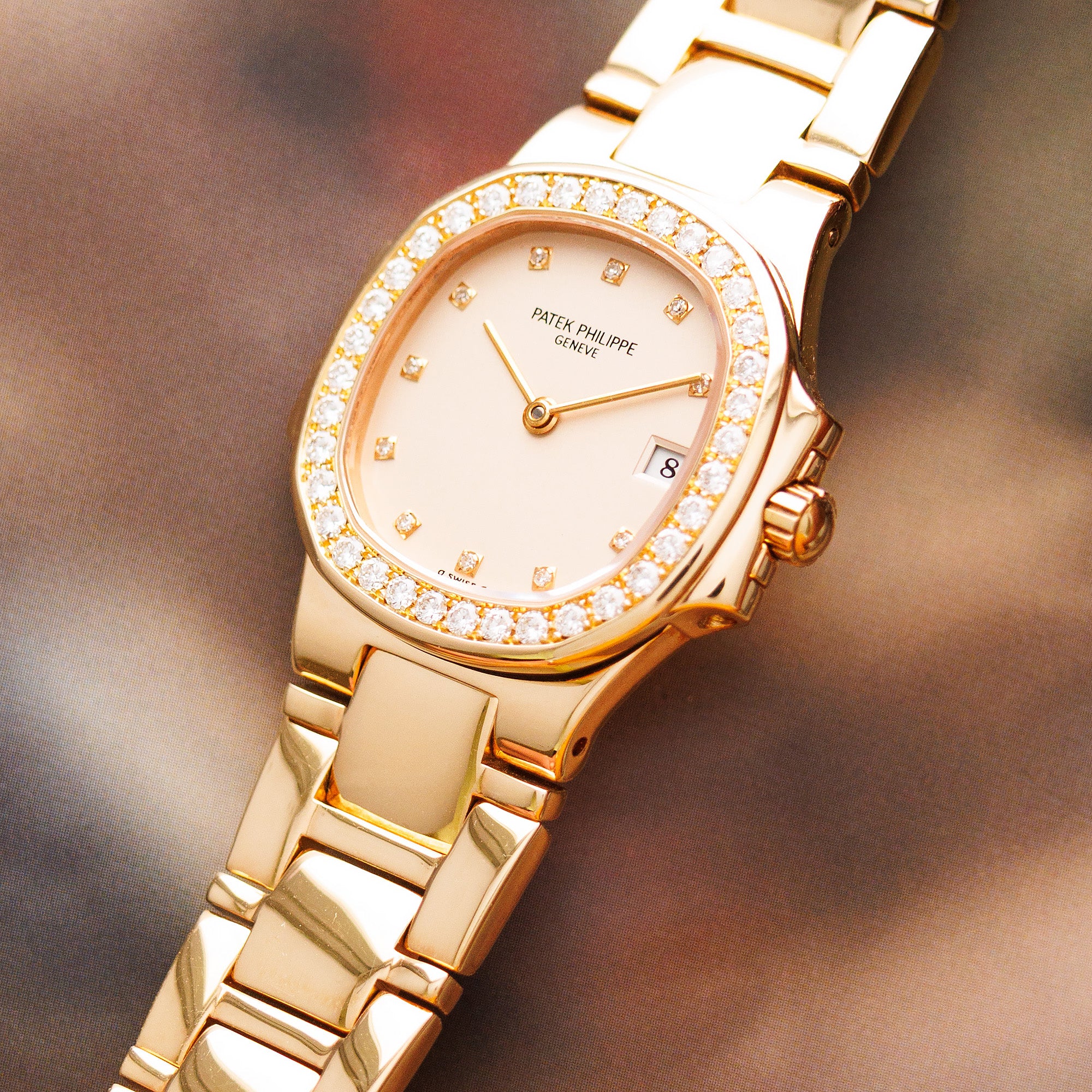 Patek Philippe Yellow Gold Nautilus Diamond Watch Ref. 4700