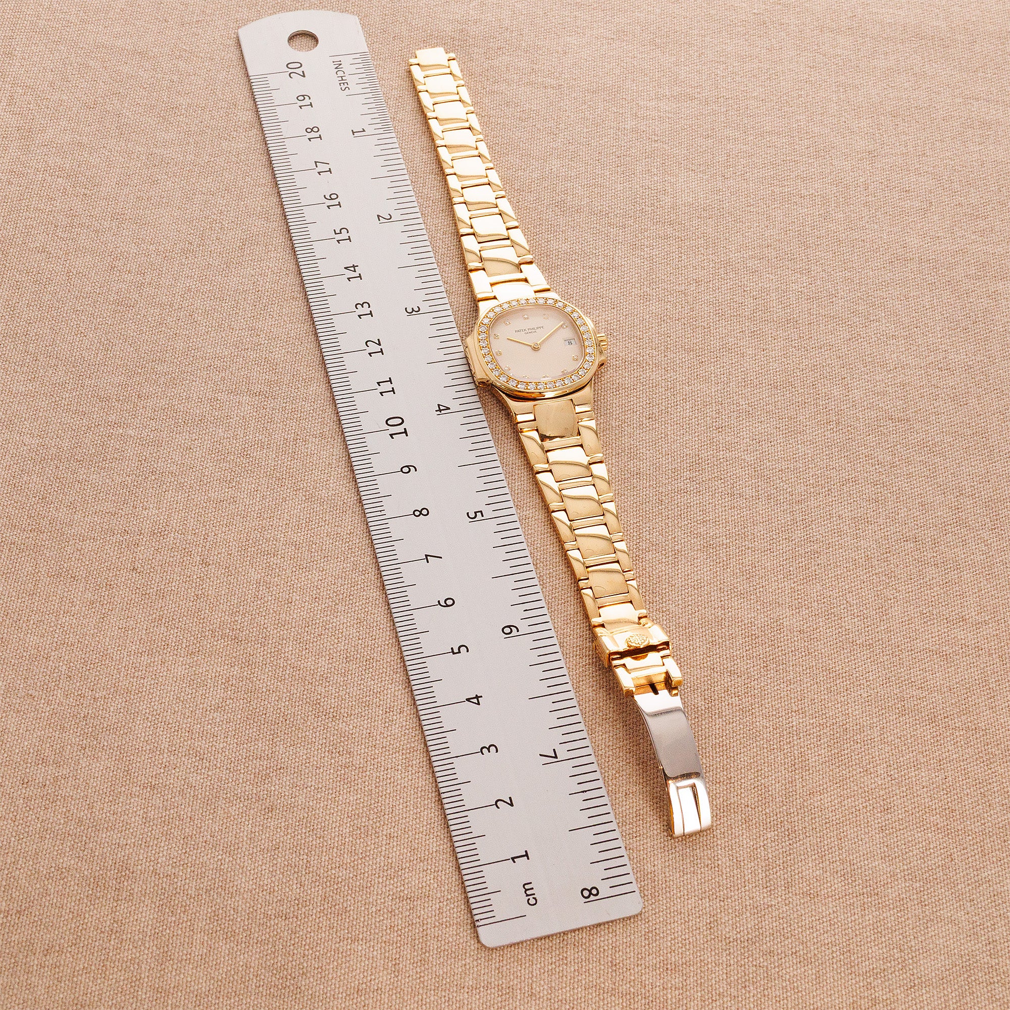 Patek Philippe Yellow Gold Nautilus Diamond Watch Ref. 4700