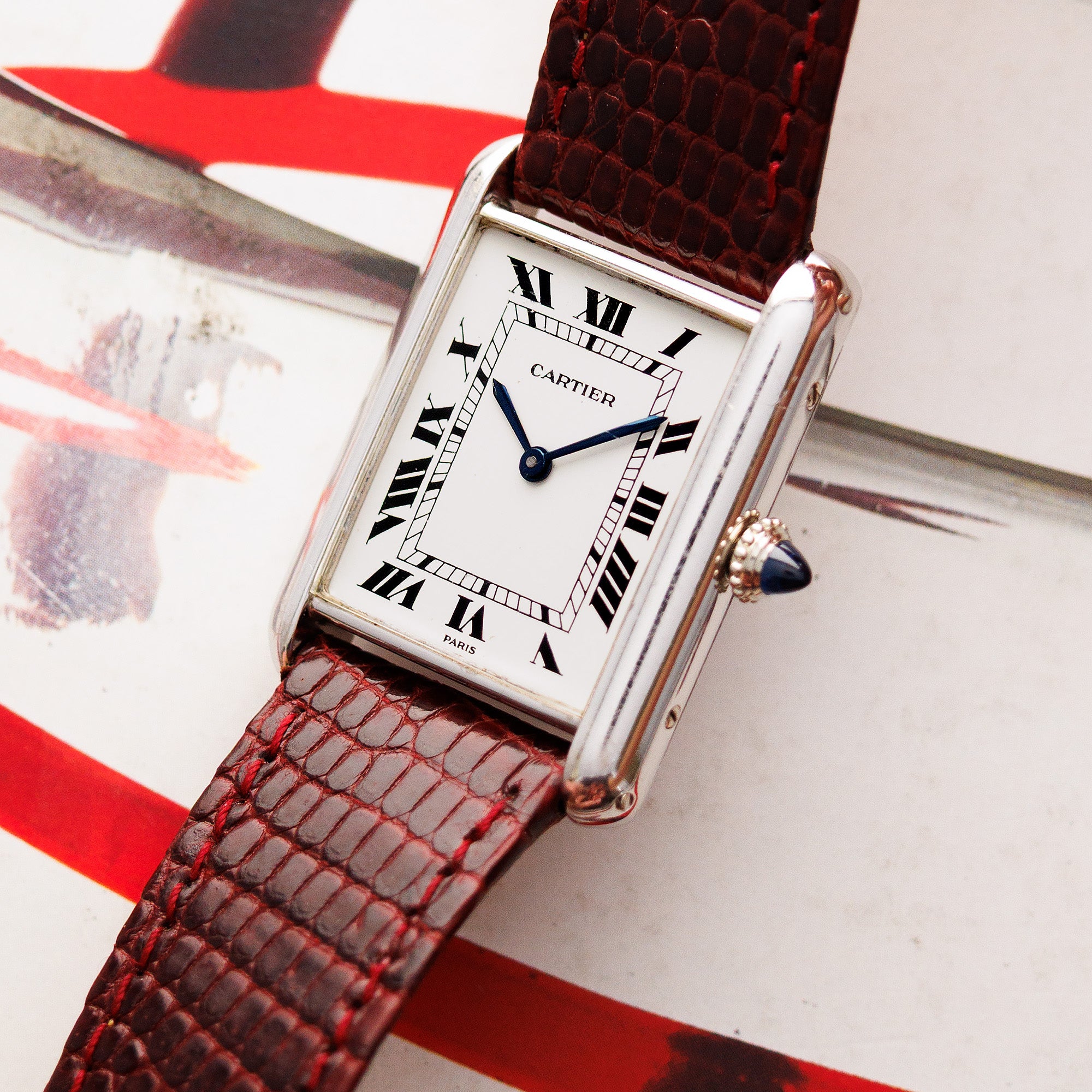 Cartier White Gold Tank Watch Ref. 78086