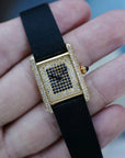 Cartier Yellow Gold Tank Louis Watch Ref. 78227 with Diamonds & Sapphires (New Arrival)