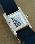 Cartier Yellow Gold Tank Louis Watch Ref. 78227 with Diamonds & Sapphires (New Arrival)