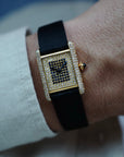 Cartier Yellow Gold Tank Louis Watch Ref. 78227 with Diamonds & Sapphires (New Arrival)