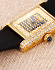 Cartier Yellow Gold Tank Louis Watch Ref. 78227 with Diamonds & Sapphires