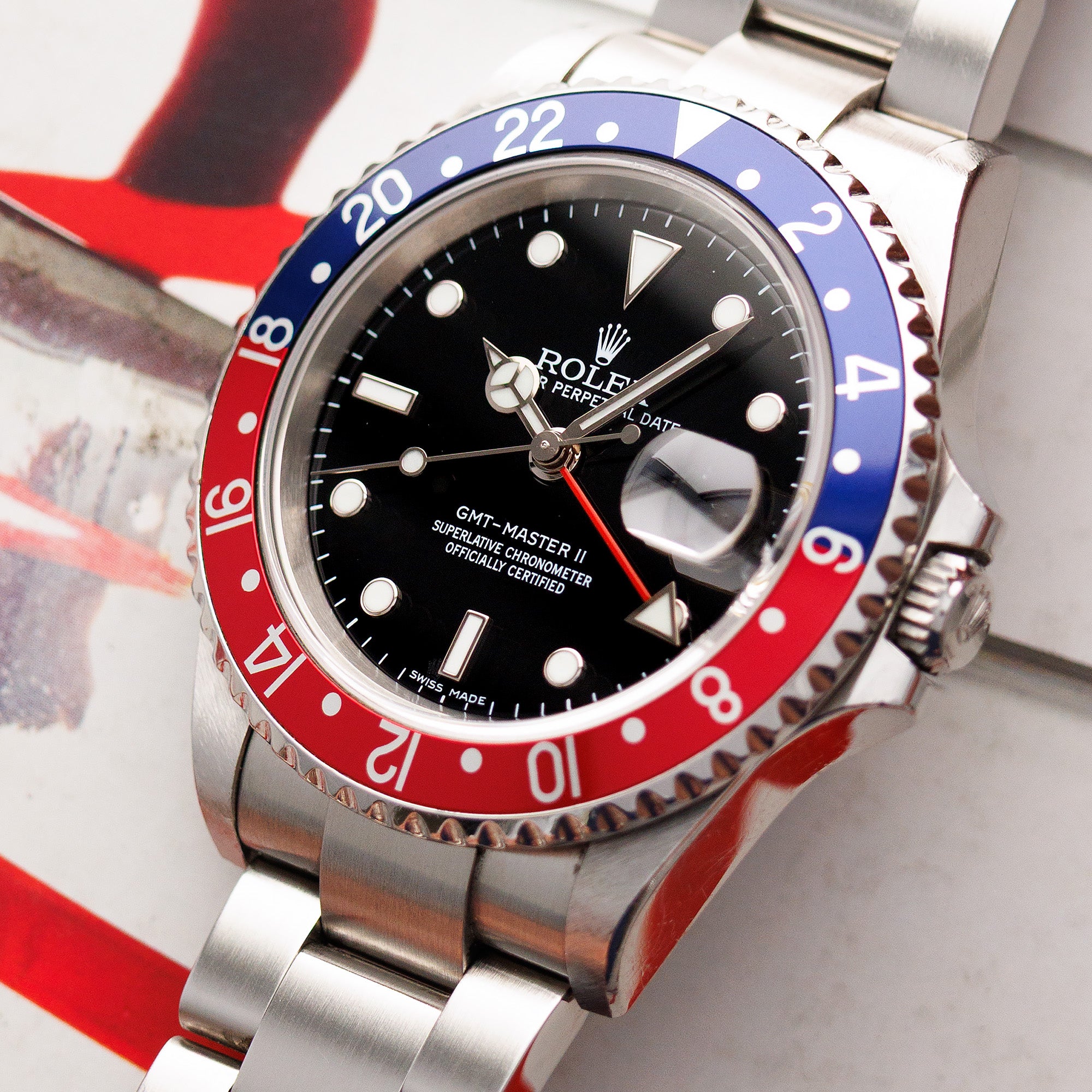 Rolex GMT Master II Ref. 16710 Pepsi M serial Cal 3186