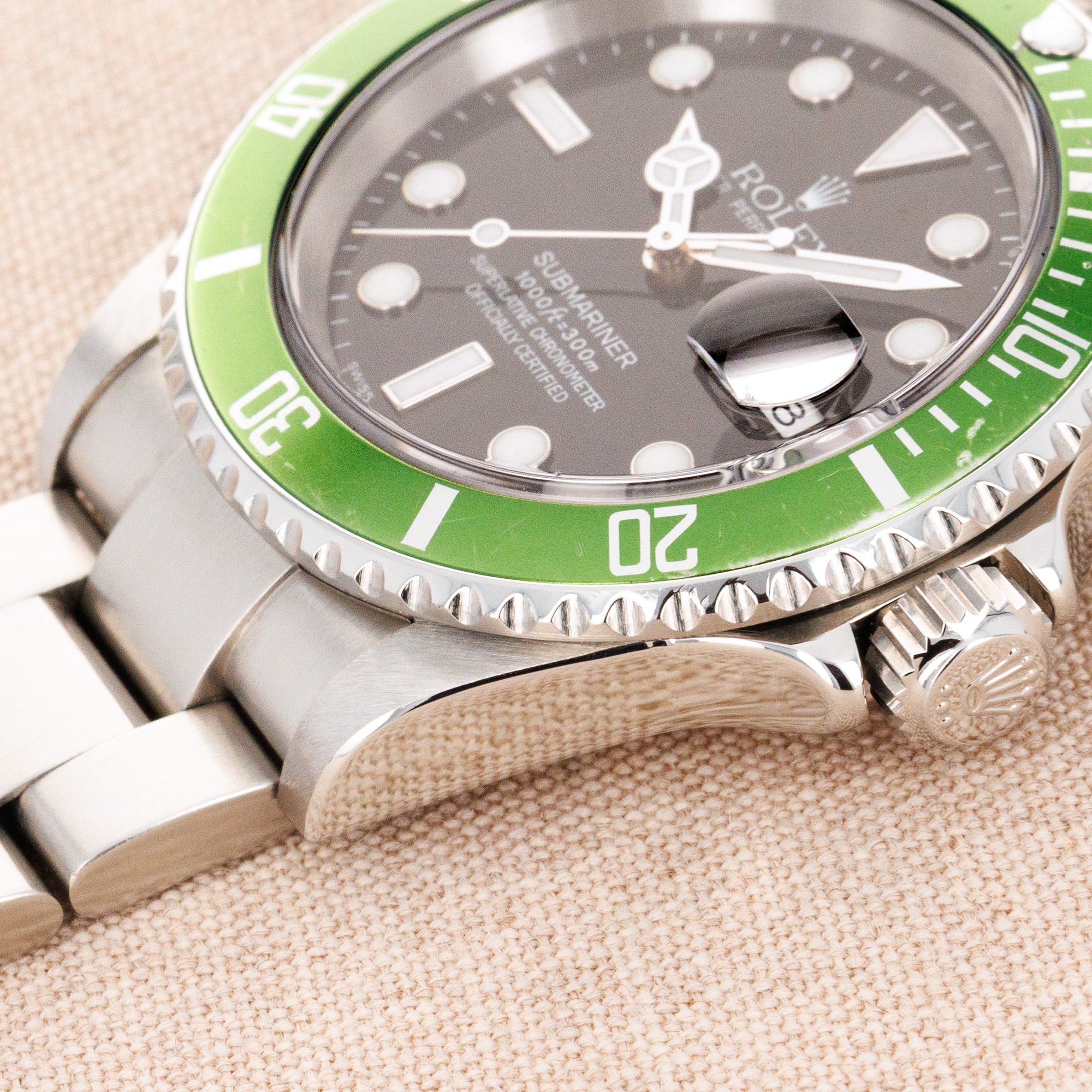 Rolex Steel Flat 4 Kermit Submariner Ref. 16610LV