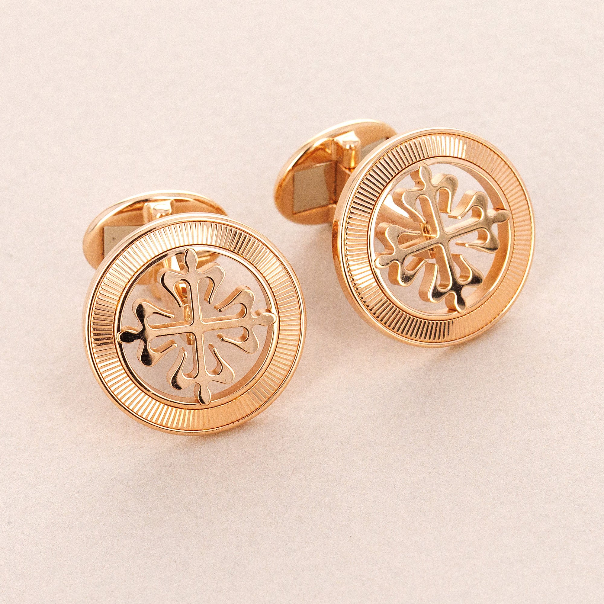 Patek Phillipe Rose Gold Calatrava Cufflinks (Objet)