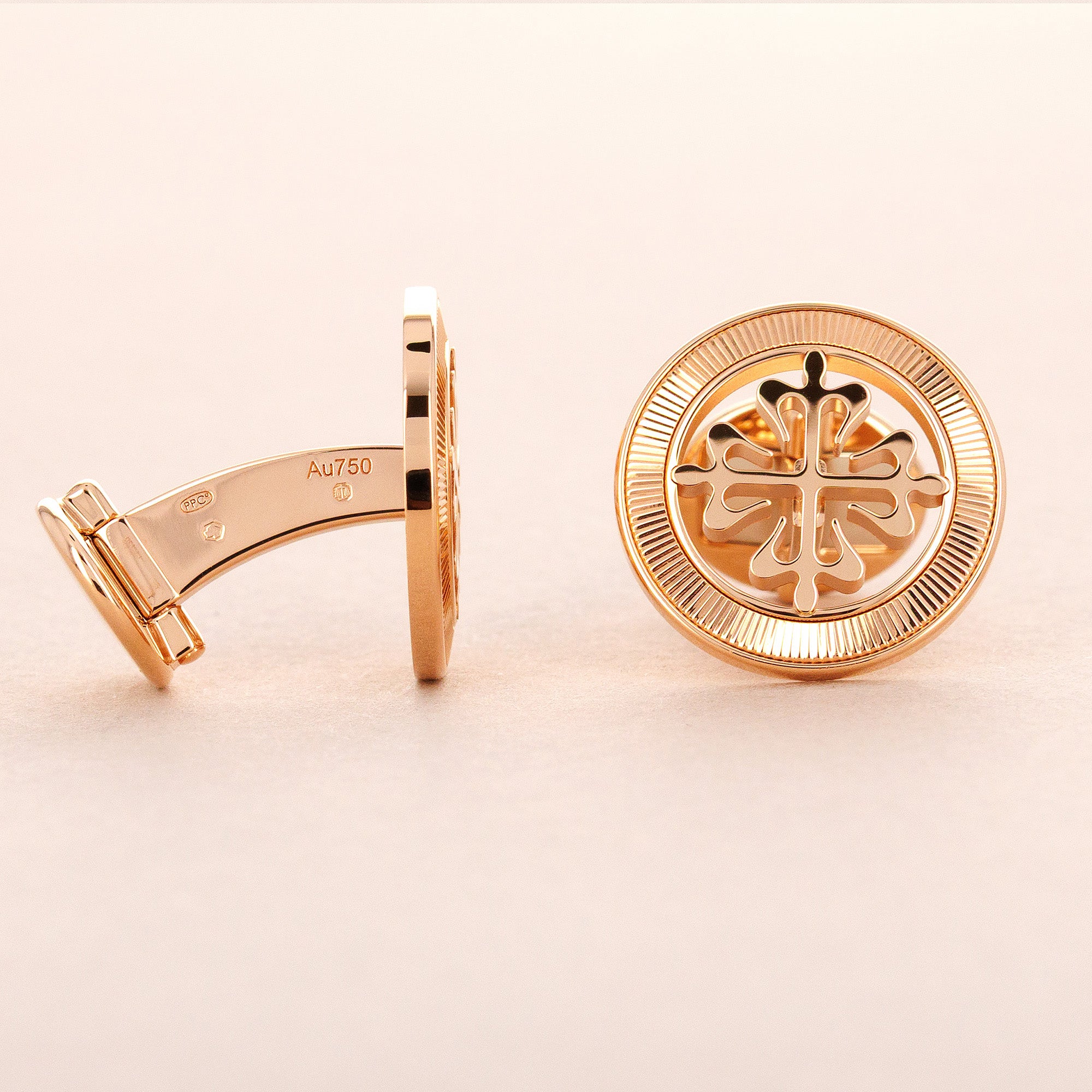 Patek Phillipe Rose Gold Calatrava Cufflinks (Objet)