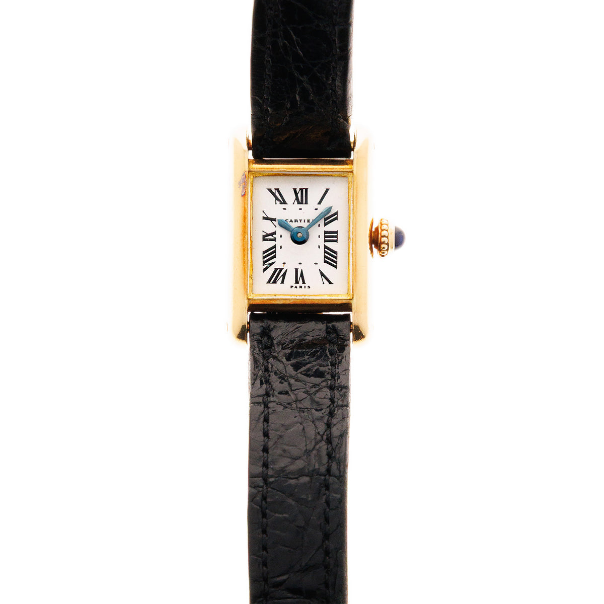 Auth Vintage Cartier Tank 18k Electroplated 1970s 21x28mm Manual Wind Movement Pre-Must  main image 4