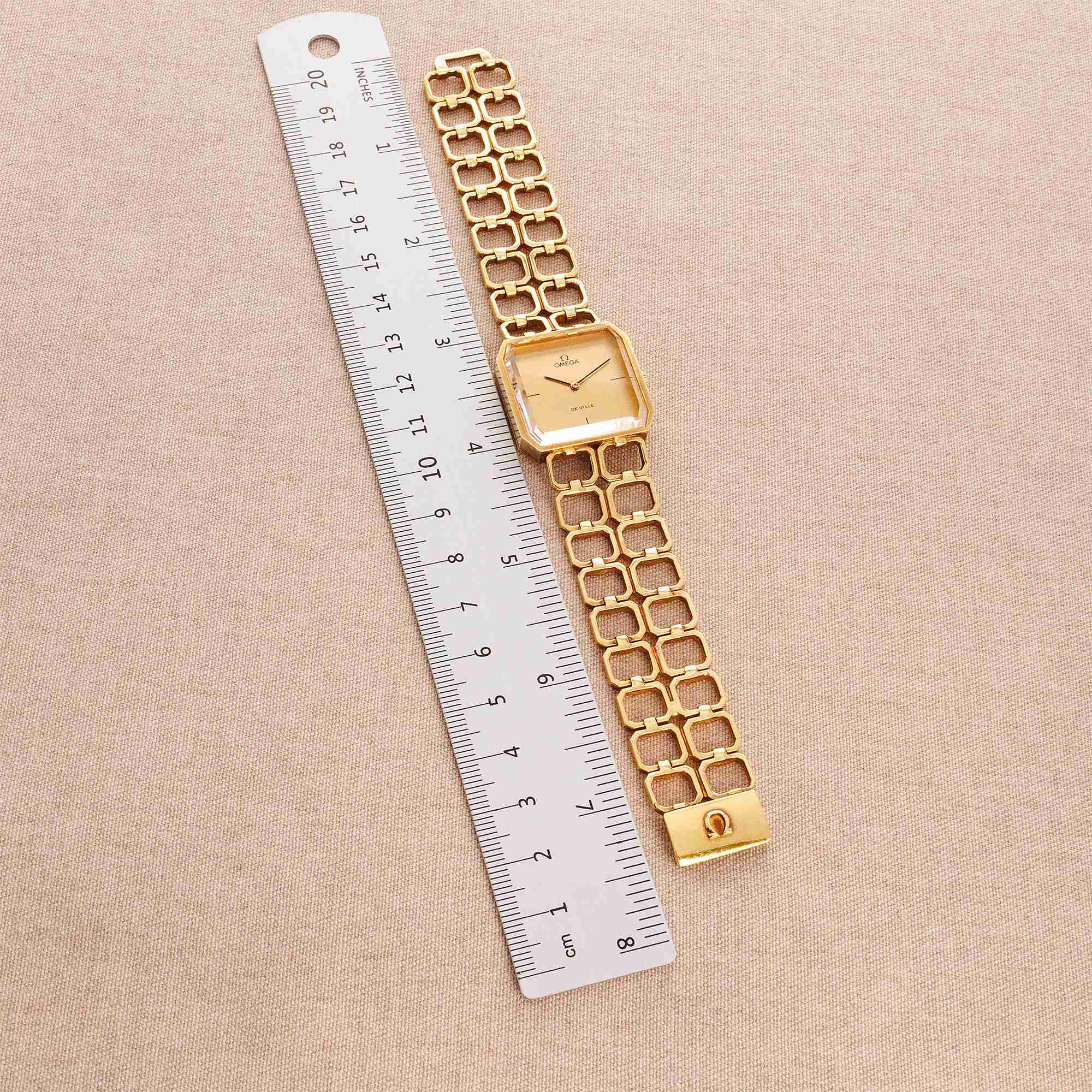 Omega Yellow Gold Vintage De Ville Bracelet Watch