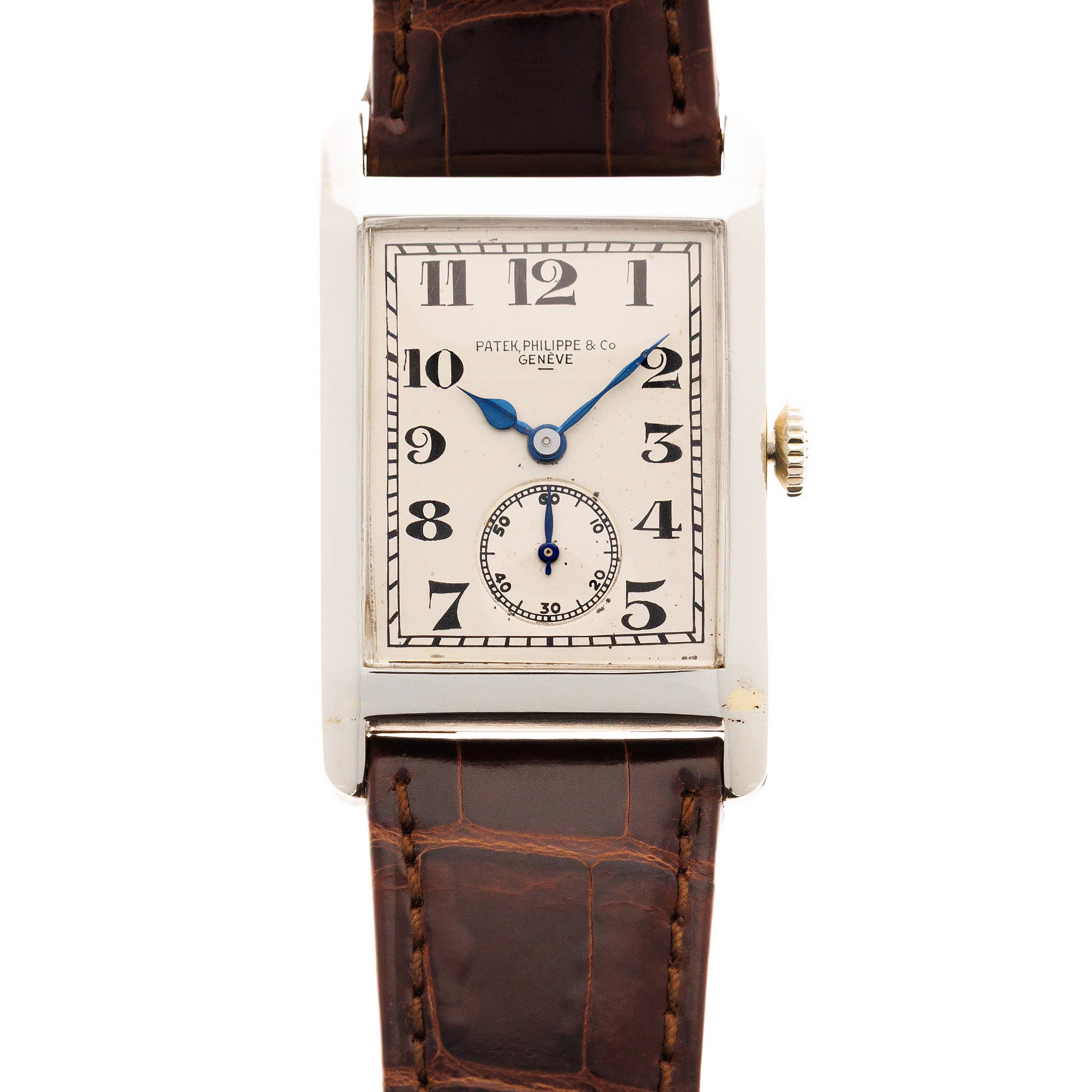 Patek Philippe White Gold Rectangular Art Deco Watch (New Arrival)