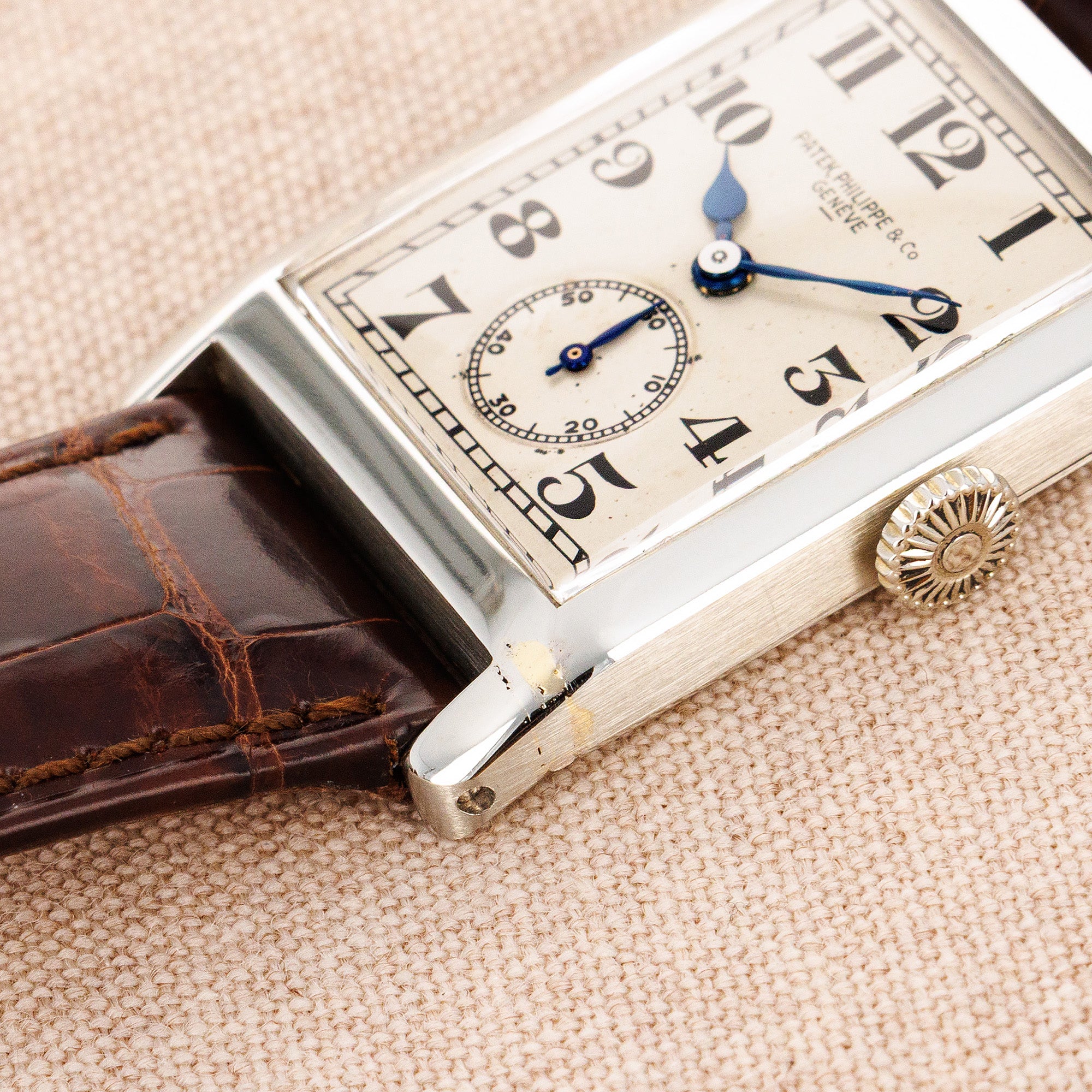 Patek Philippe White Gold Rectangular Art Deco Watch (New Arrival)