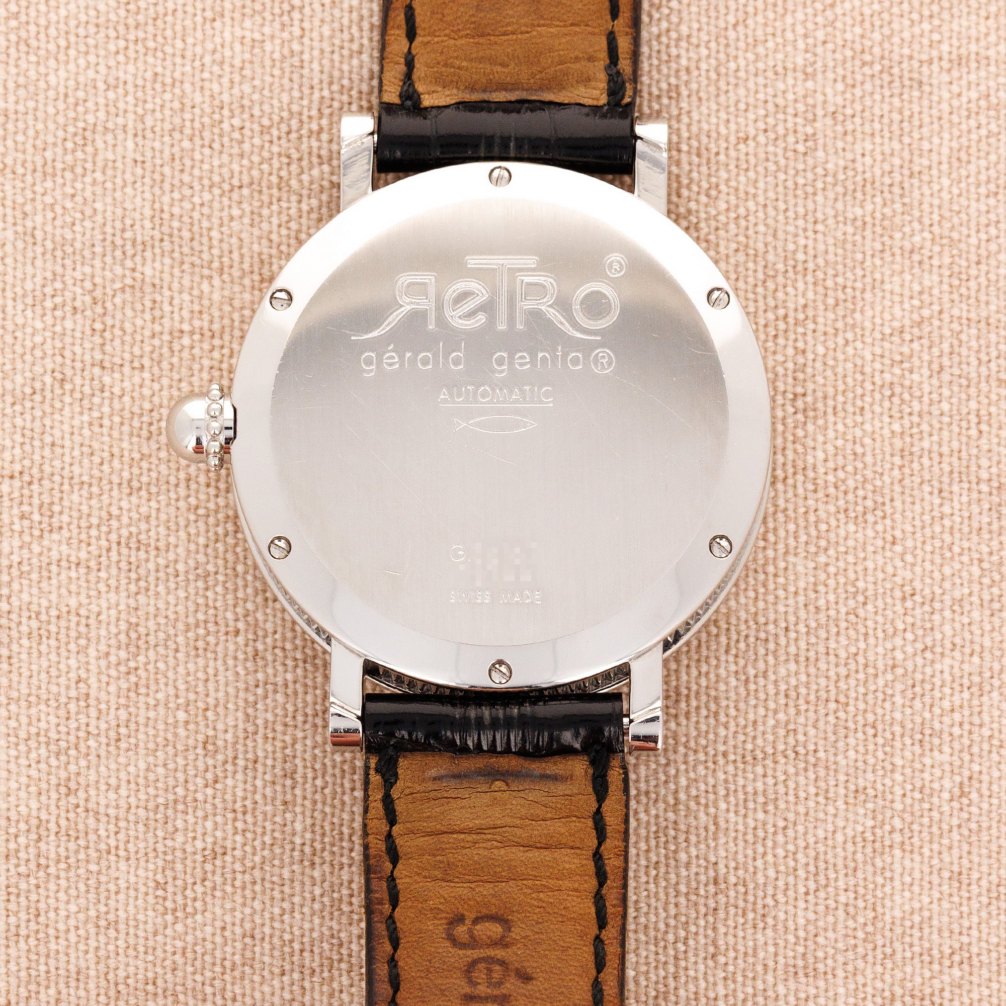 Gerald Genta Steel Retro Ref. G3636 Golf Ball and MOP Watch