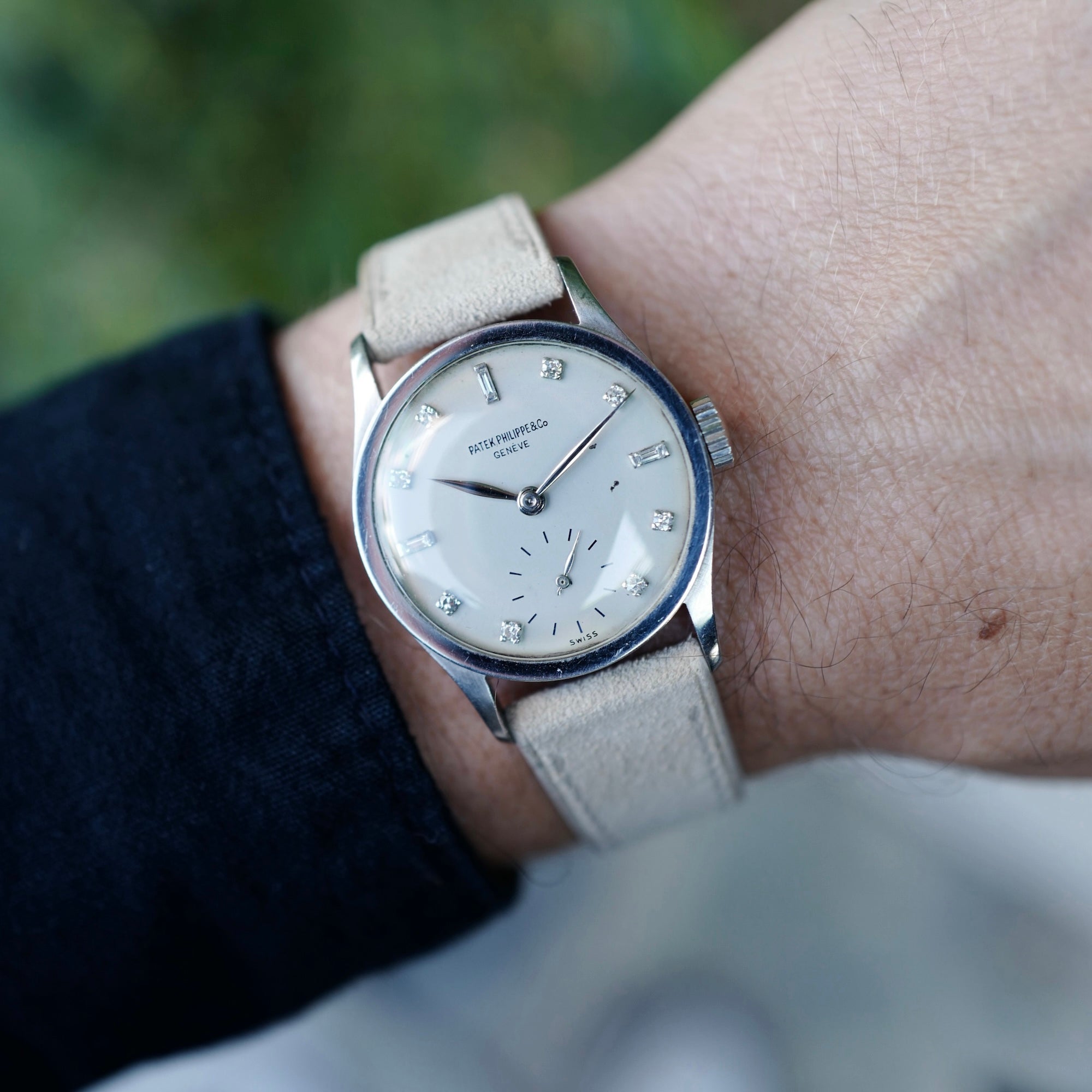 Patek Philippe Platinum Calatrava Watch Ref. 96, Circa 1947 (New Arrival)