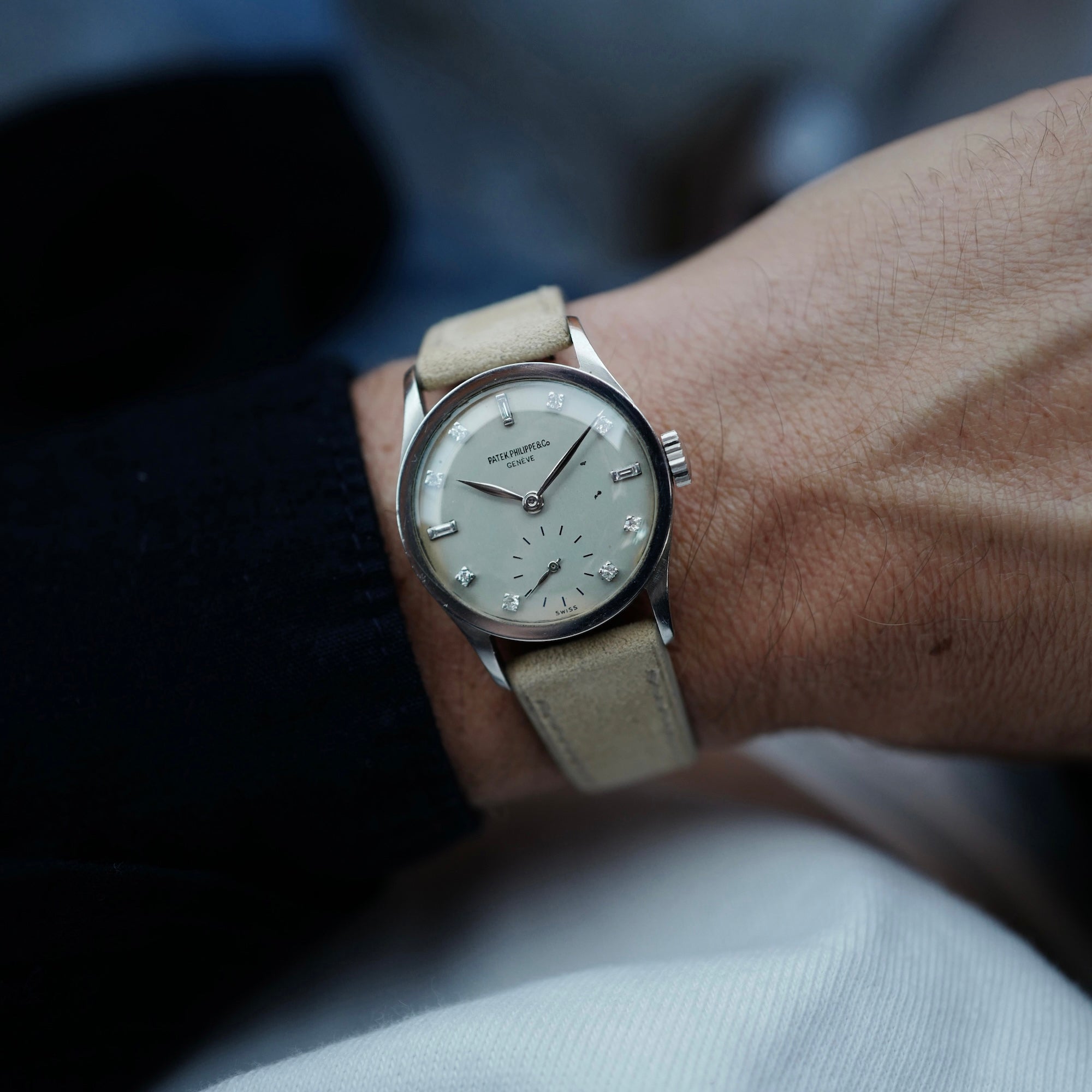 Patek Philippe Platinum Calatrava Watch Ref. 96, Circa 1947 (New Arrival)