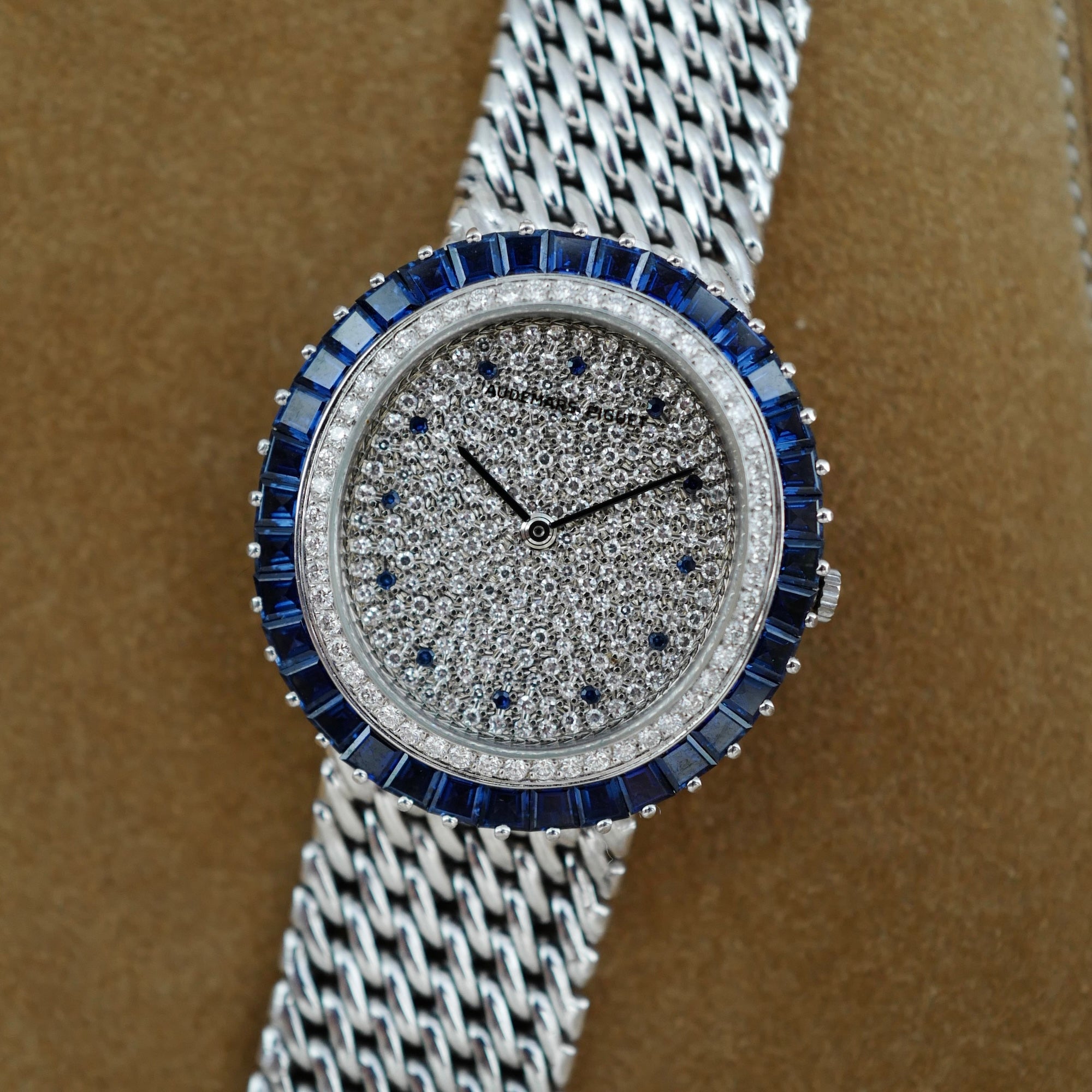 Audemars Piguet White Gold Diamond & Sapphire Watch Ref. 14781 with Original Warranty (New Arrival)