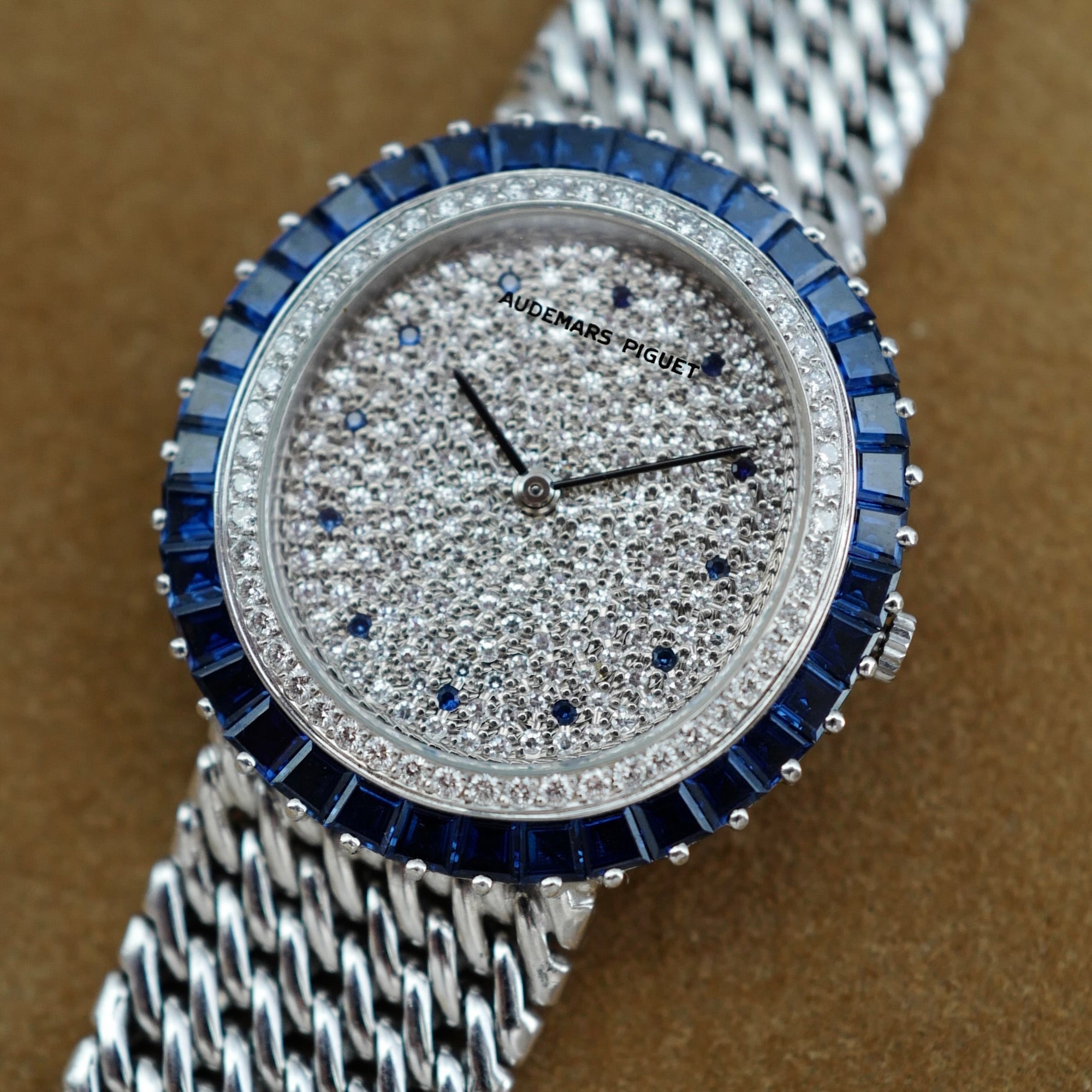Audemars Piguet White Gold Diamond & Sapphire Watch Ref. 14781 with Original Warranty (New Arrival)