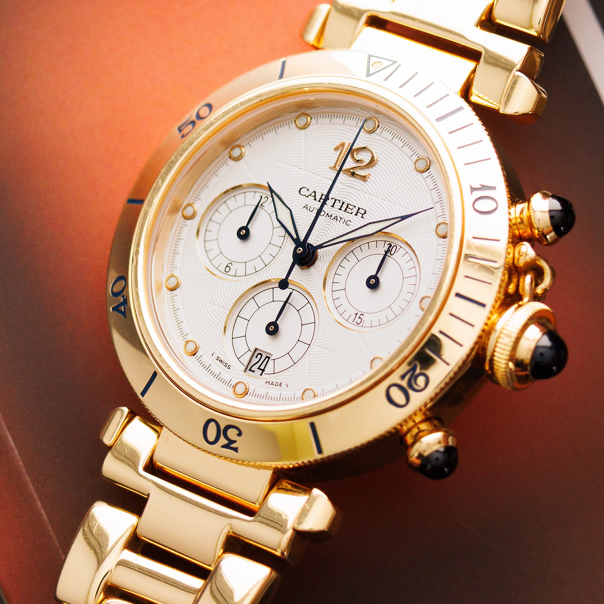 Cartier Yellow Gold Pasha Chronograph Ref. W3014051
