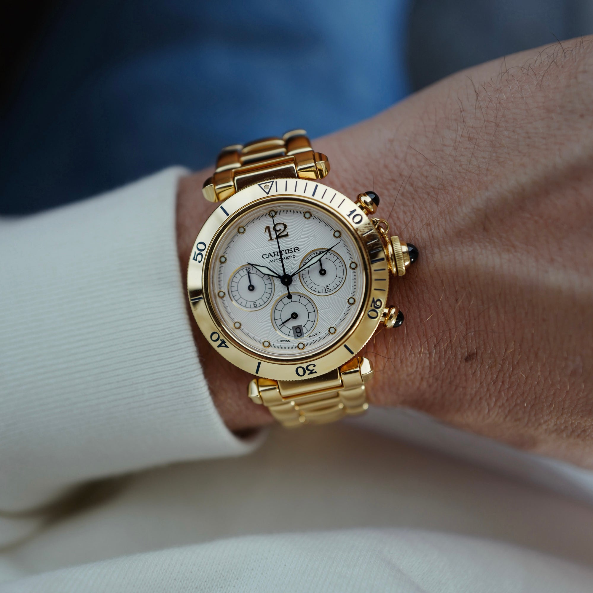 Cartier Yellow Gold Pasha Chronograph Ref. W3014051