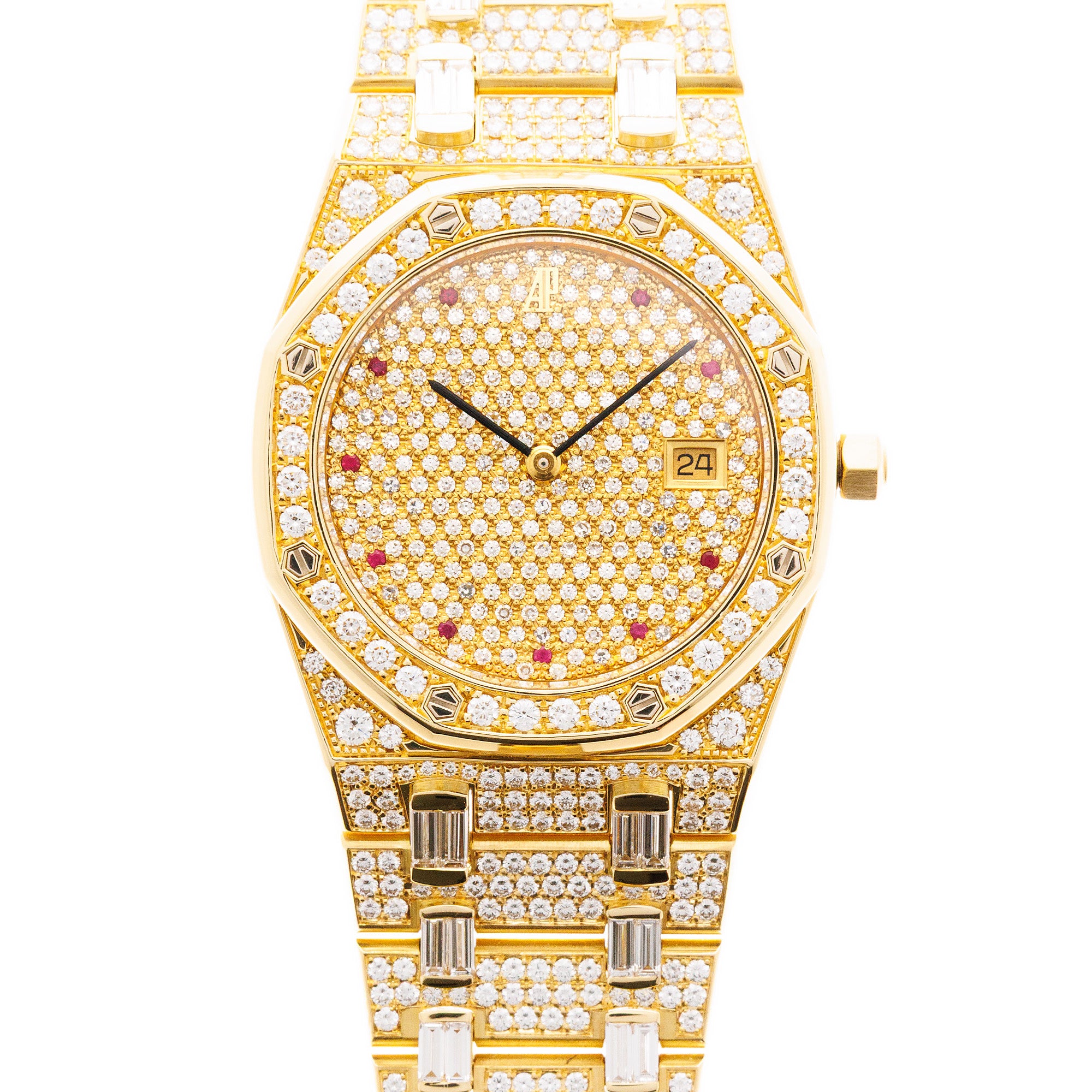 Audemars Piguet YG Royal Oak Factory Diamonds 56343BA Naked