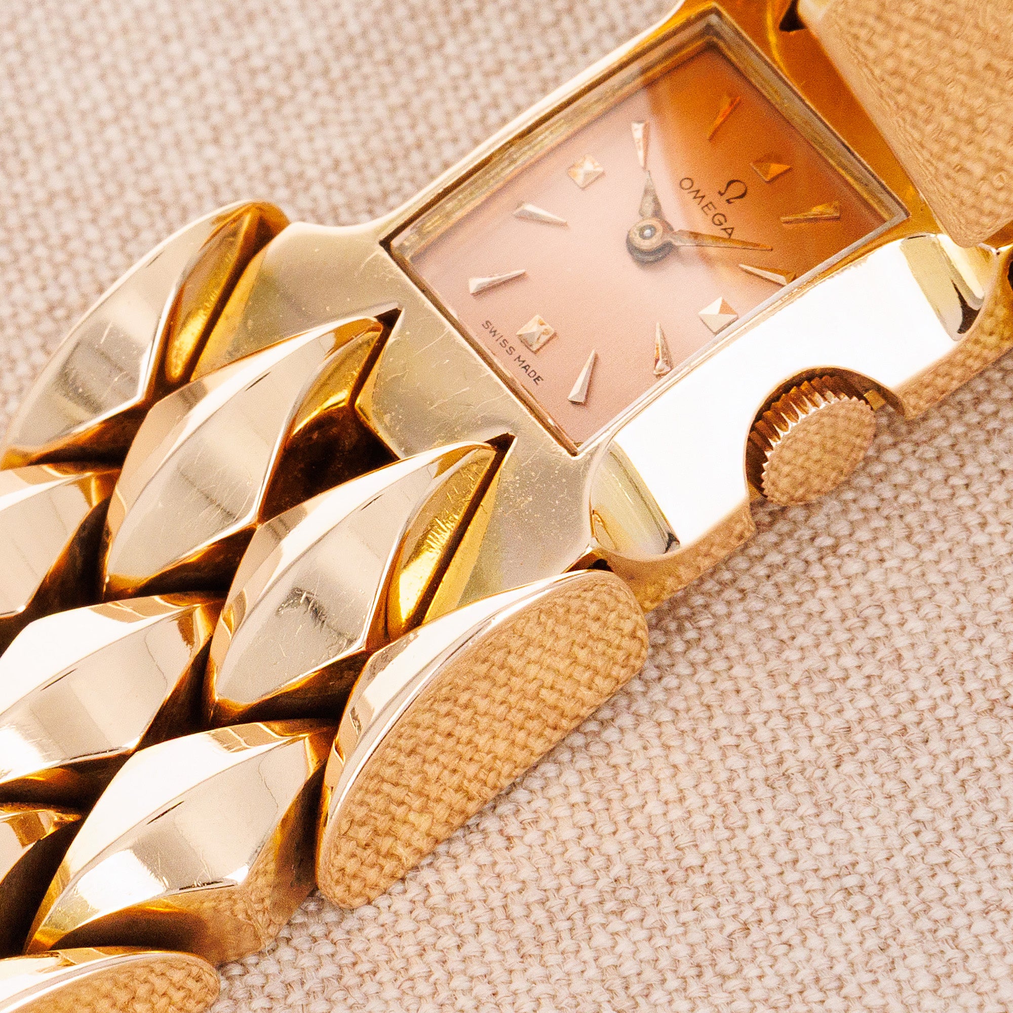 Omega Yellow Gold Bracelet Cover Watch