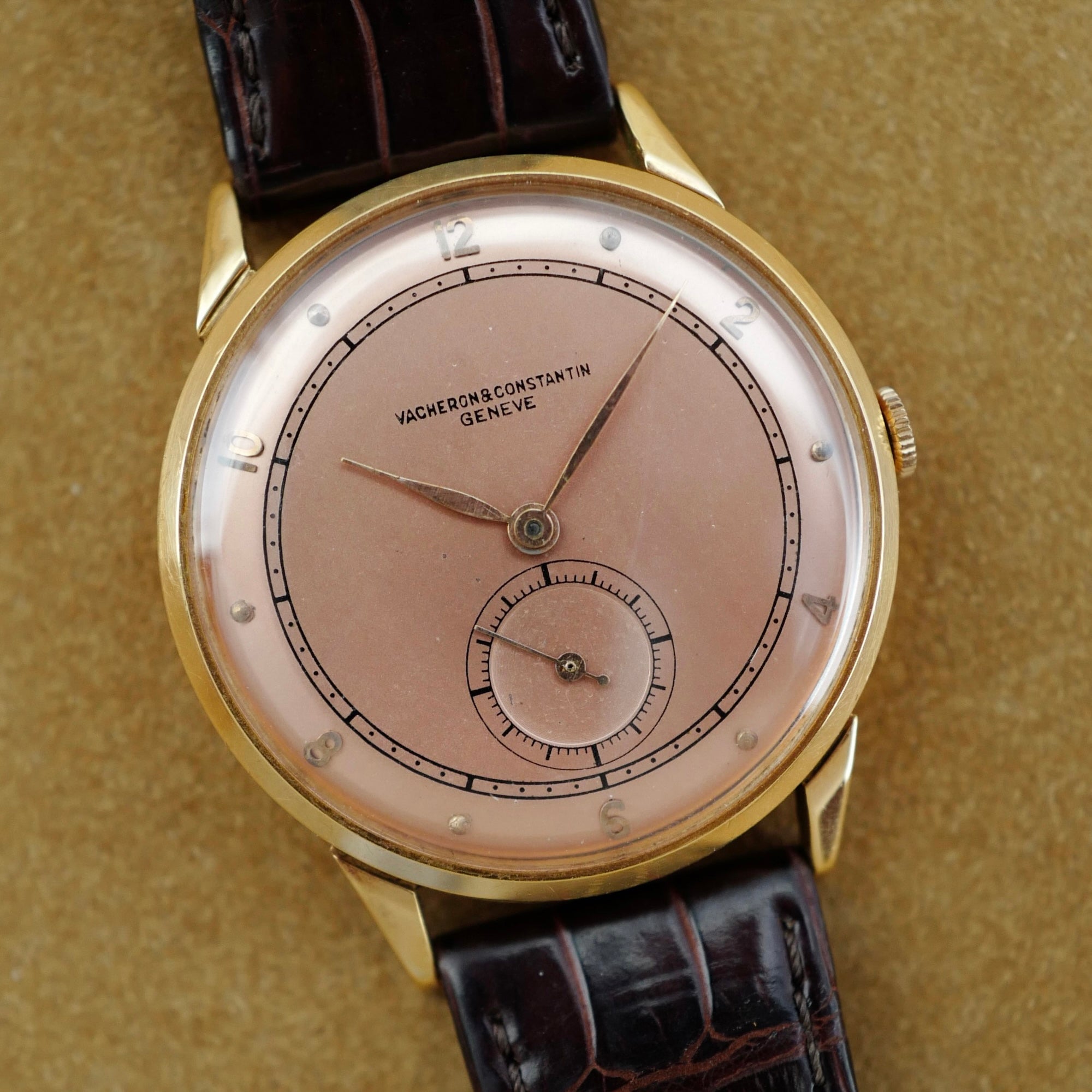 Vacheron Constantin Rose Gold Watch with Pink Dial (New Arrival)