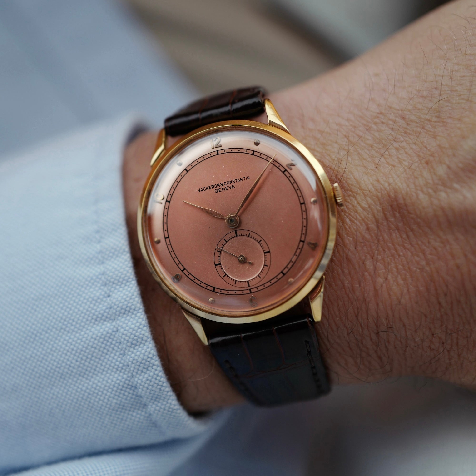 Vacheron Constantin Rose Gold Watch with Pink Dial (New Arrival)