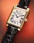 Cartier Yellow Gold Tank Obus Ref. 1630 with Black Enamel