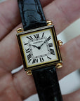 Cartier Yellow Gold Tank Obus Ref. 1630 with Black Enamel