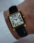 Cartier Yellow Gold Tank Obus Ref. 1630 with Black Enamel