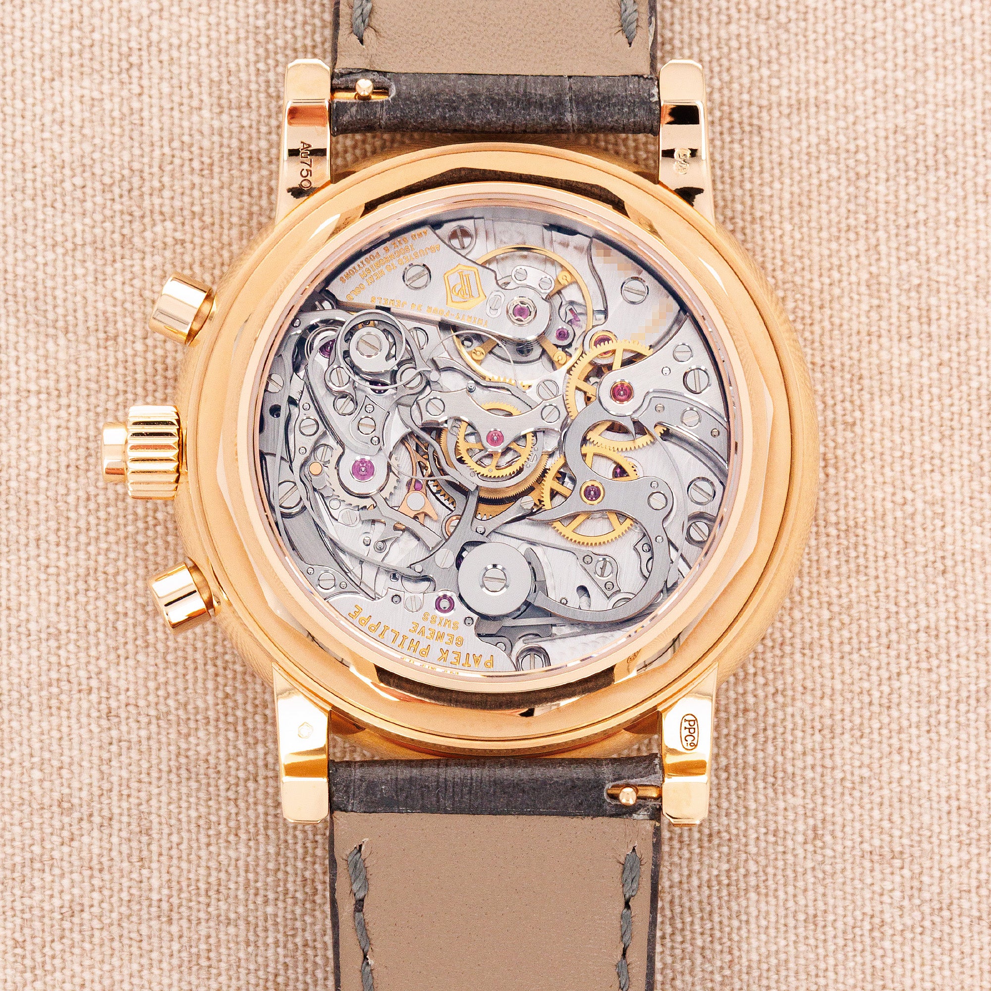 Patek Philippe Rose Gold Split Seconds Perpetual Calendar Chronograph Ref. 5204R