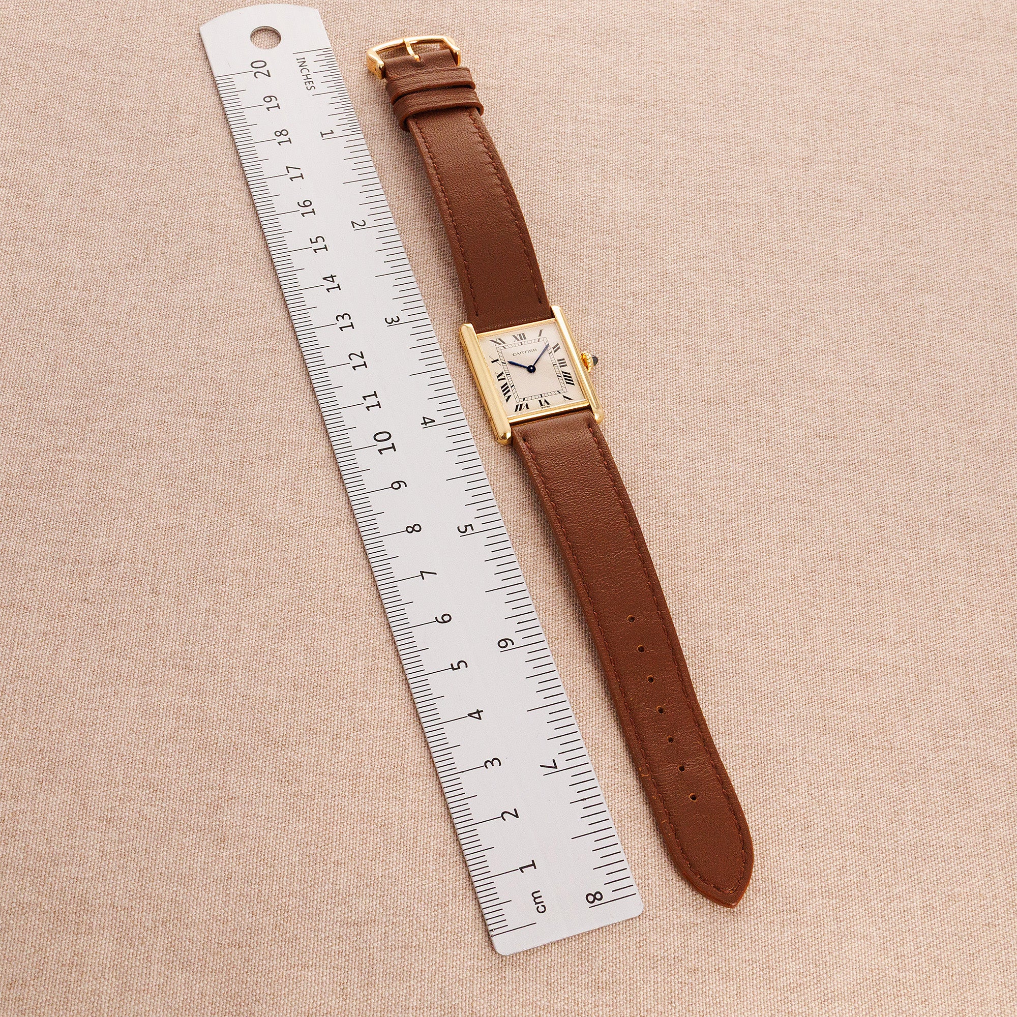 Cartier - Cartier Yellow Gold Extra Plate Tank Ref. 96065 - The Keystone Watches