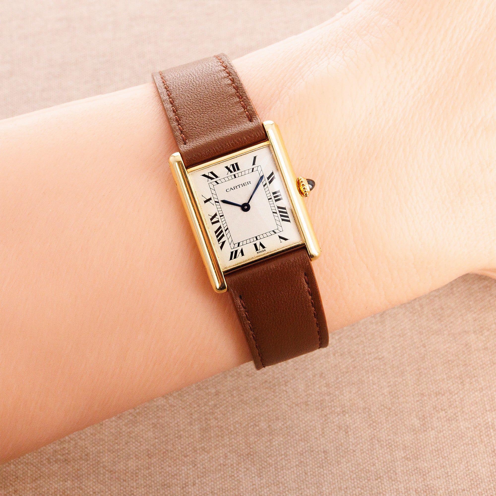 Cartier - Cartier Yellow Gold Extra Plate Tank Ref. 96065 - The Keystone Watches