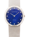 Audemars Piguet White Gold Automatic Bracelet Watch with Lapis Lazuli Dial