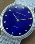 Audemars Piguet White Gold Automatic Bracelet Watch with Lapis Lazuli Dial
