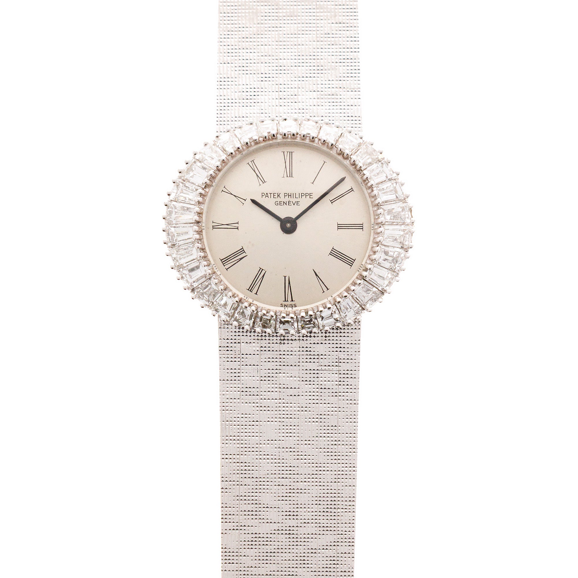 Patek Philippe White Gold Baguette Bezel Watch Ref. 3357/2
