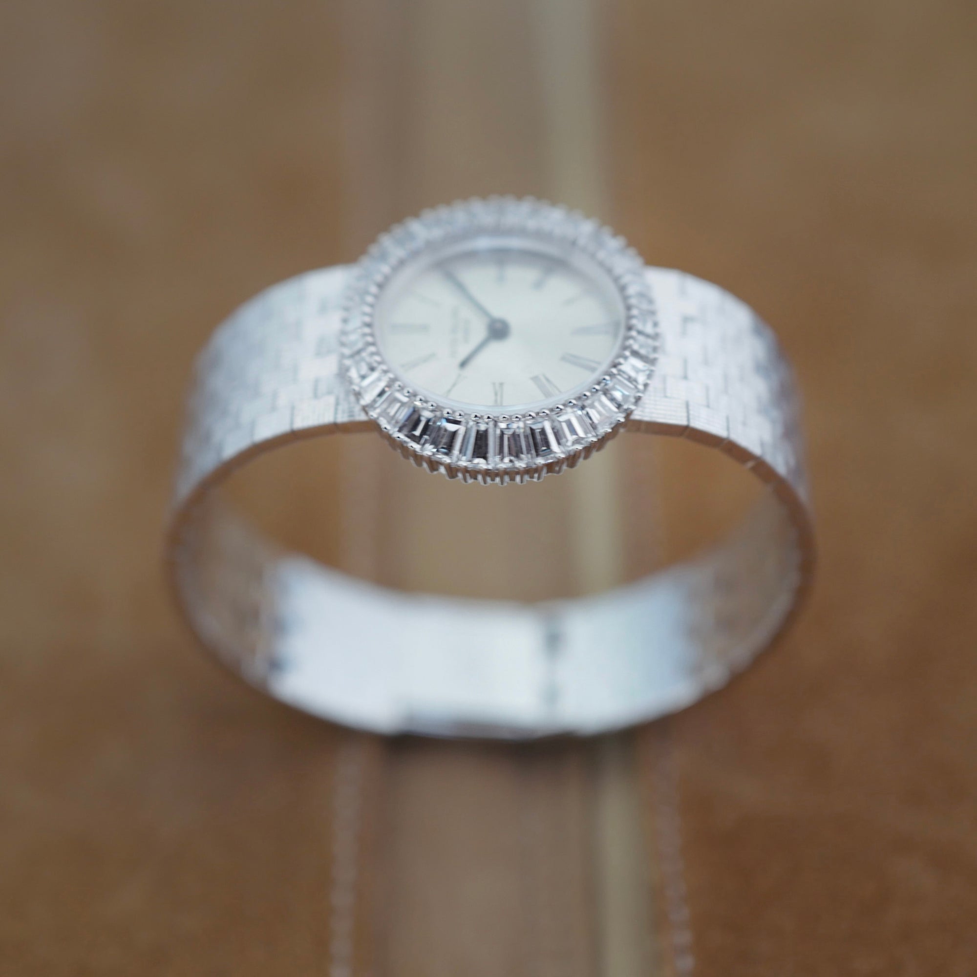 Patek Philippe White Gold Baguette Bezel Watch Ref. 3357/2